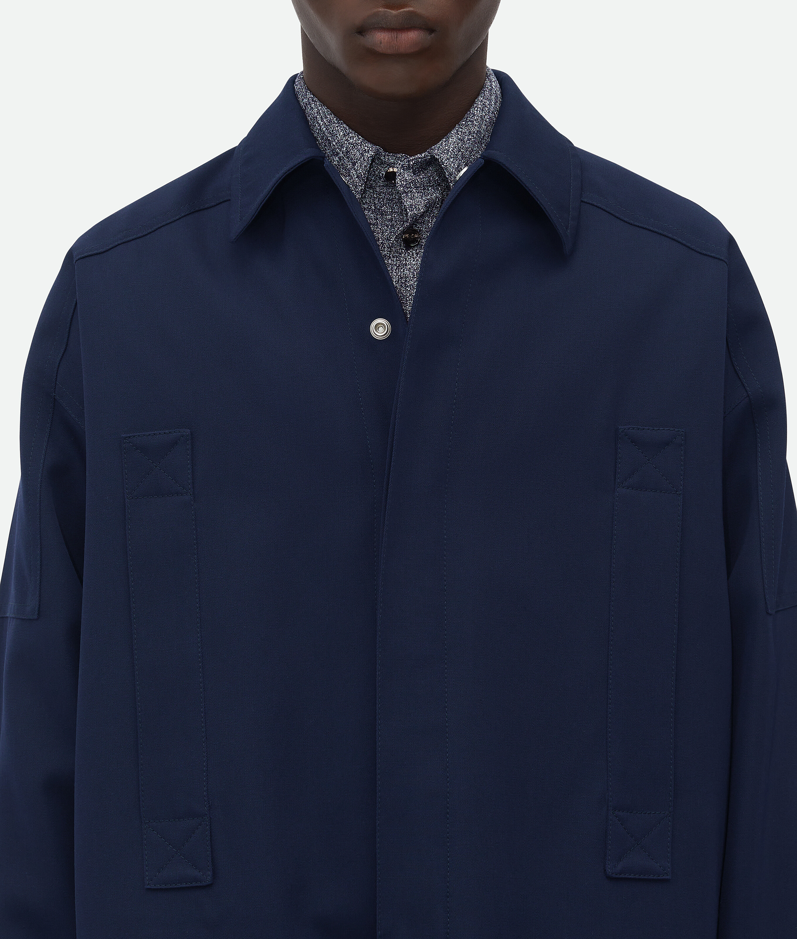 Bottega Veneta Blouson Aus Grain-de-poudre-wolle In Eclipse