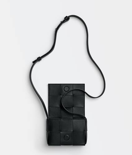 Bottega Veneta® Mini Cassette Bucket Bag in Black / Parakeet. Shop