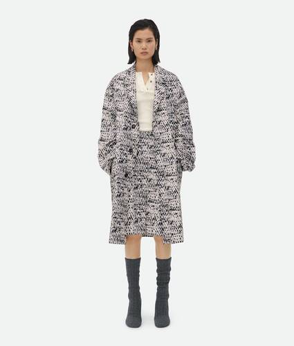 Display a large version of the product image 1 - Printed Leather Chevron Coat