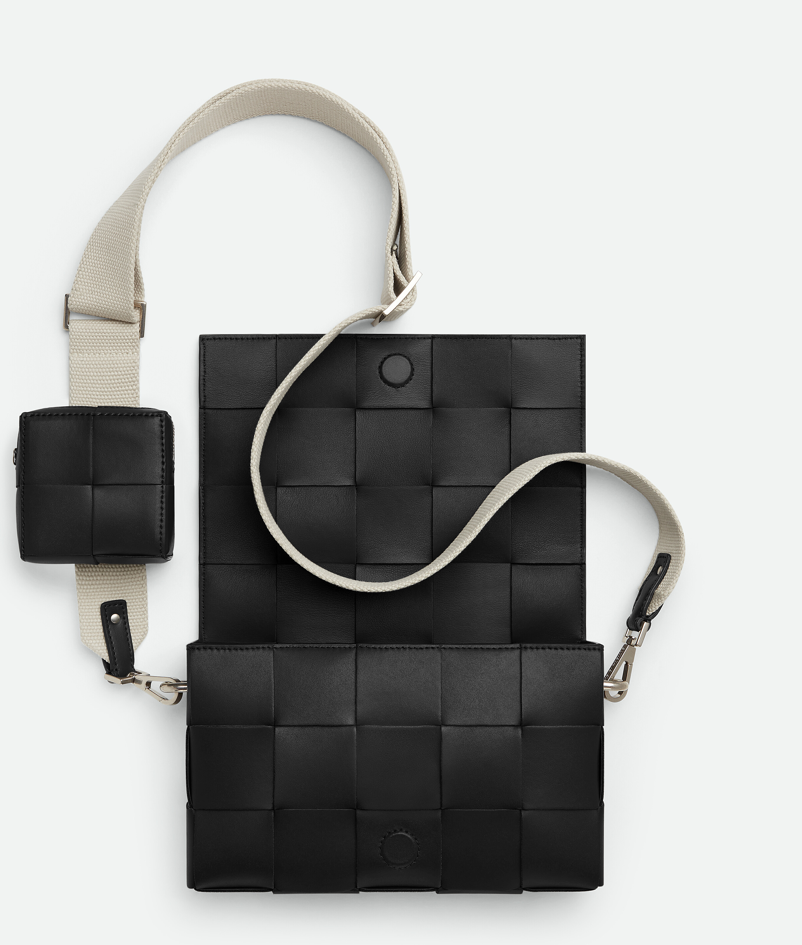 Shop Bottega Veneta Cassette With Versatile Strap In Black