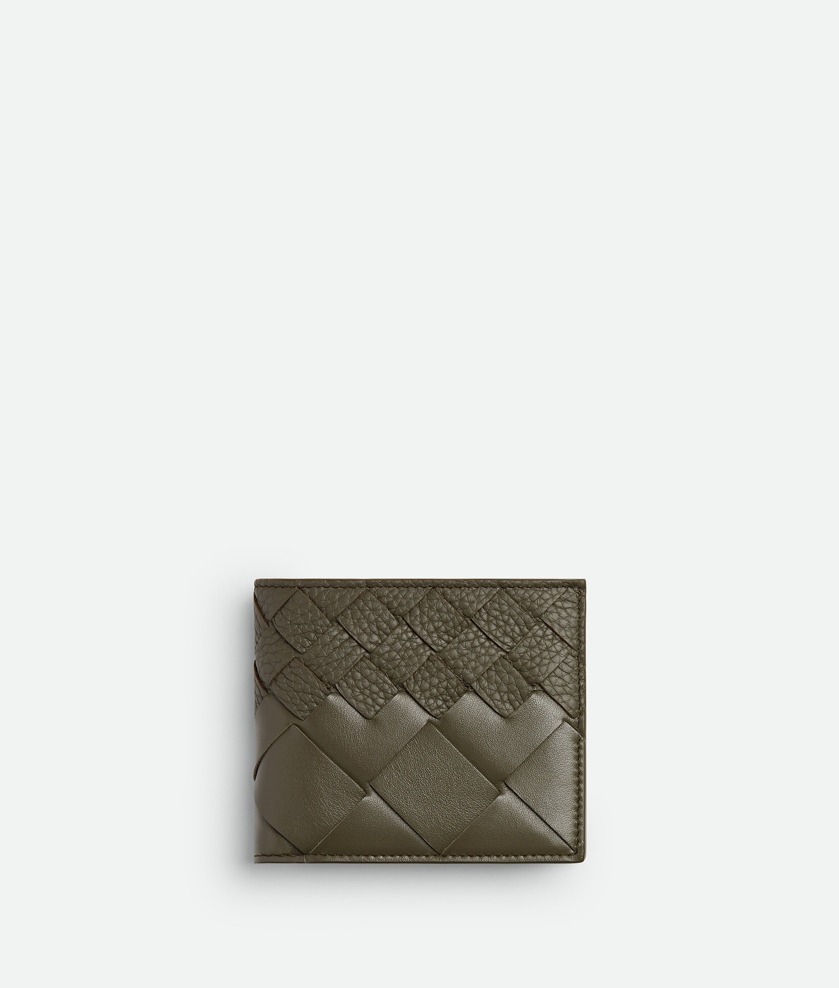 Bottega Veneta Intrecciato Bi-fold Wallet With Coin Purse - Cypress - Man