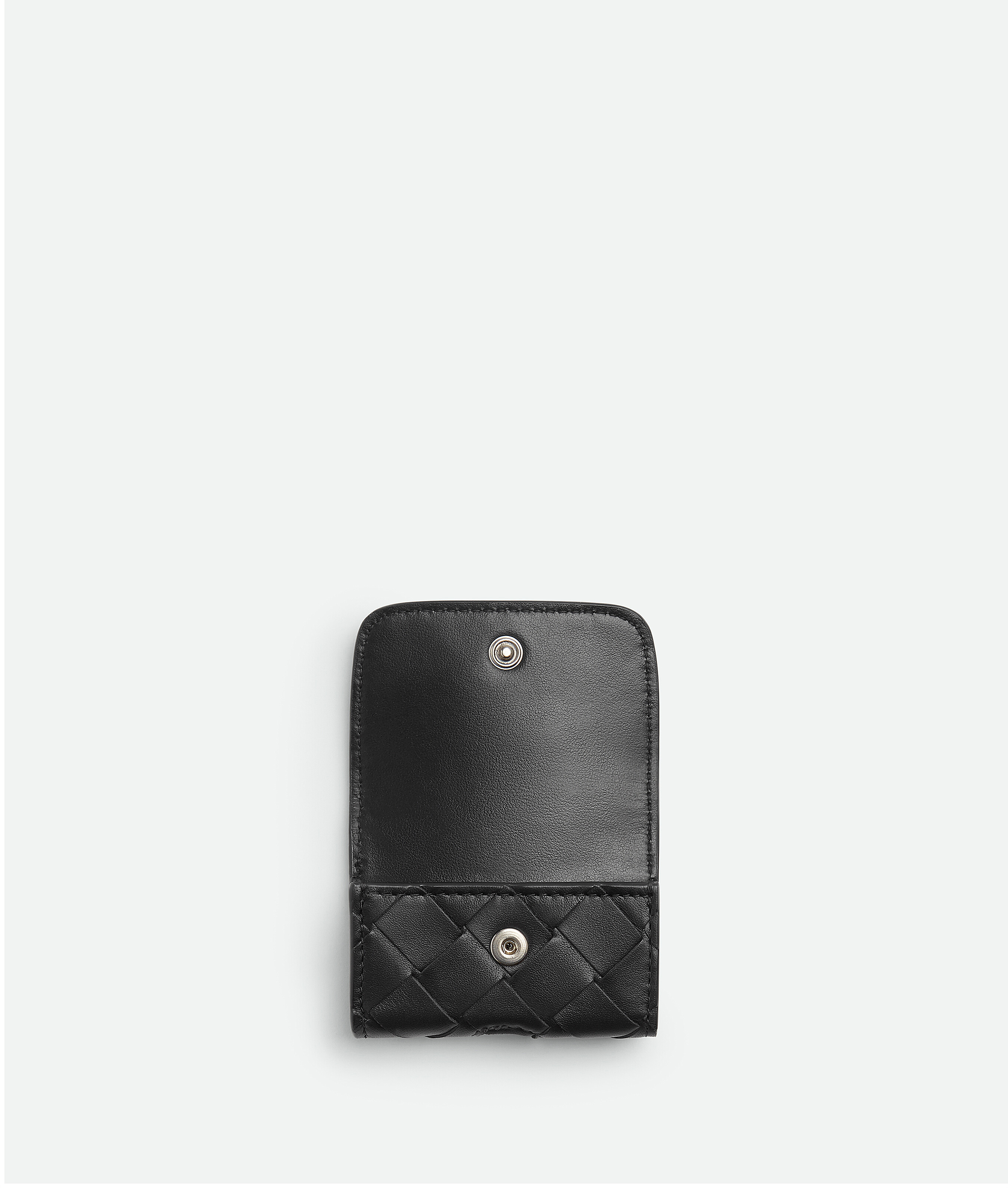 Bottega Veneta Intrecciato Airpods Holder On Hook In Black