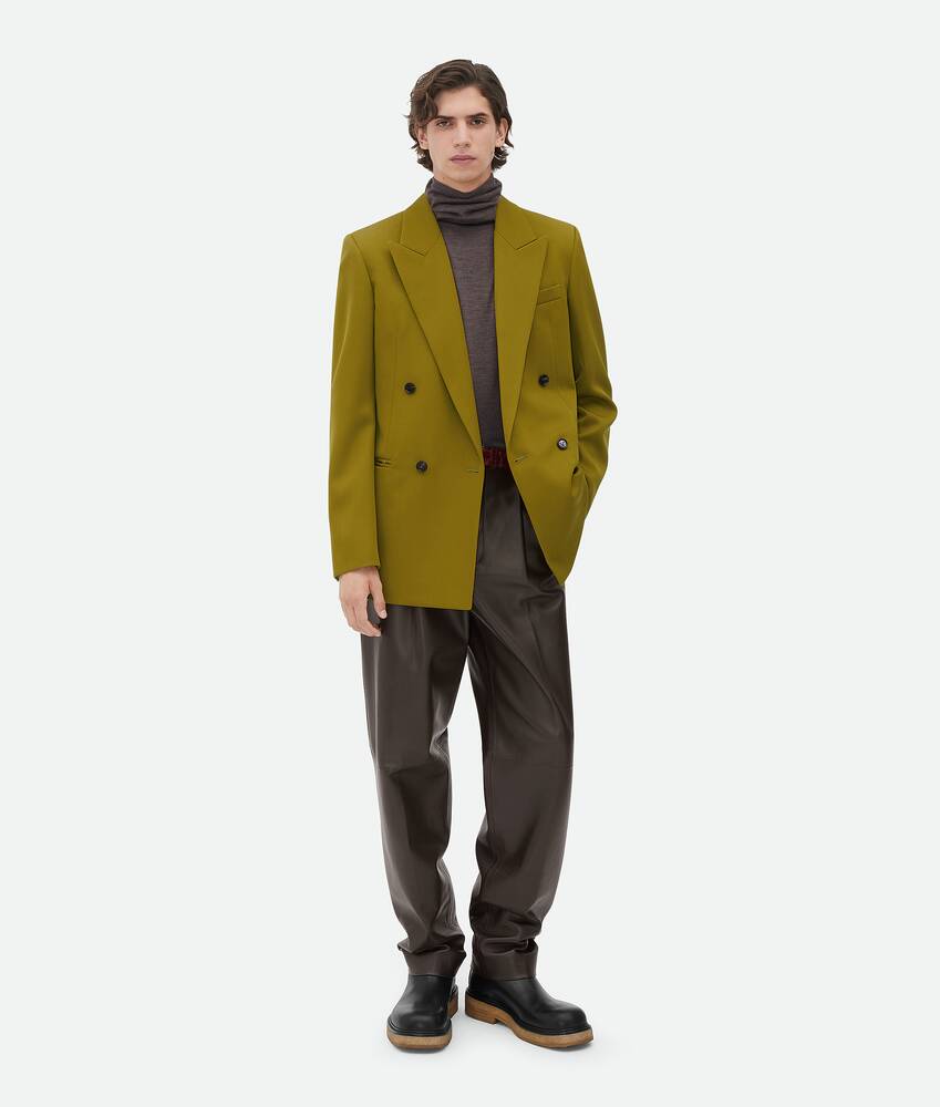 Bottega Veneta® Men's Wool Grain De Poudre Jacket in Limonite