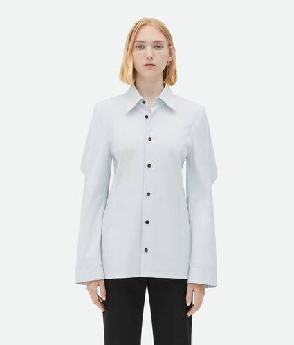 Cotton Shirt With Storm Flap