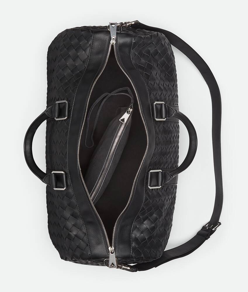 Shop Bottega Veneta Borsa Two-Tone Leather Duffle Bag