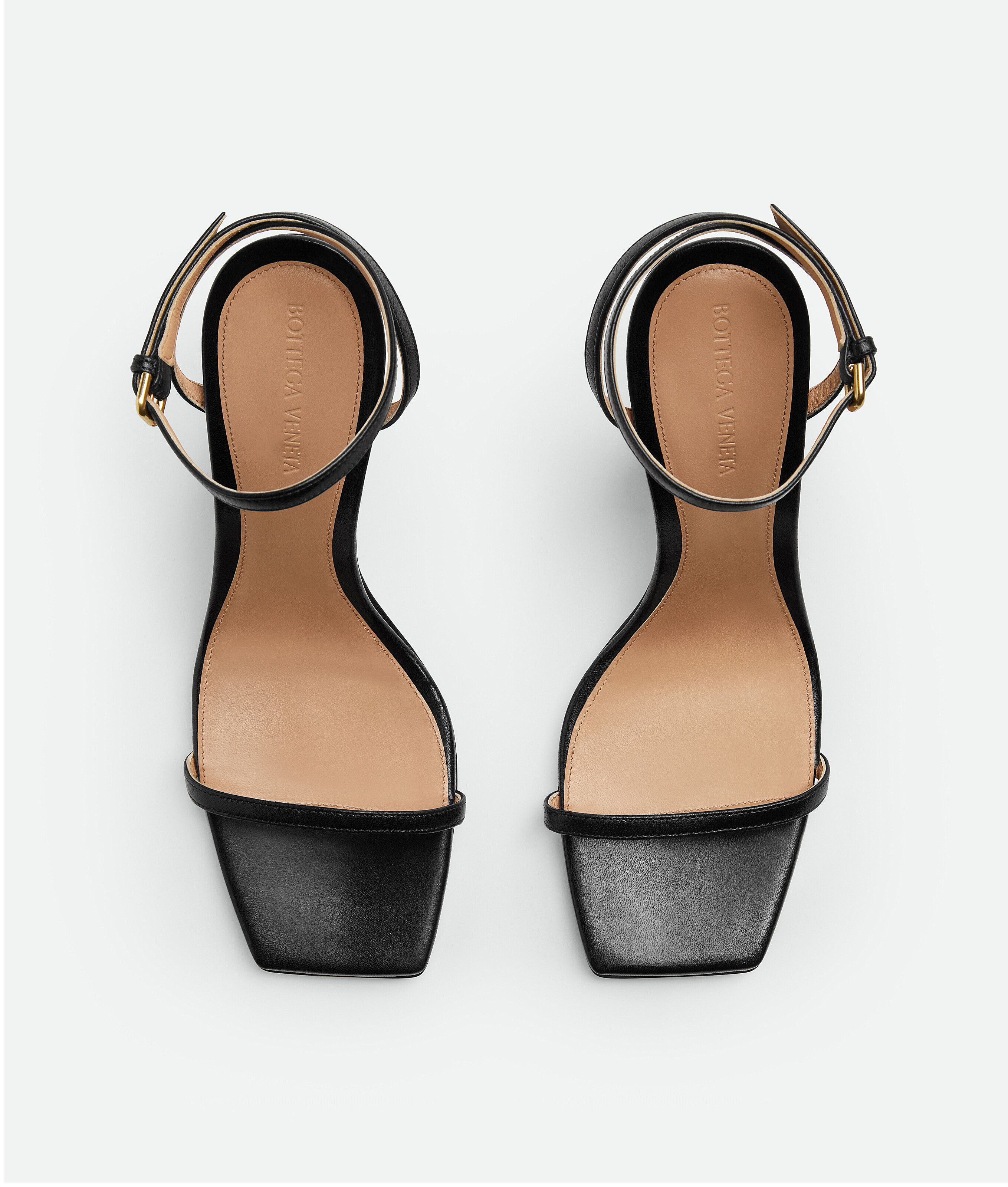 Bottega Veneta Leather Knot-heel Ankle-strap Sandals In Black