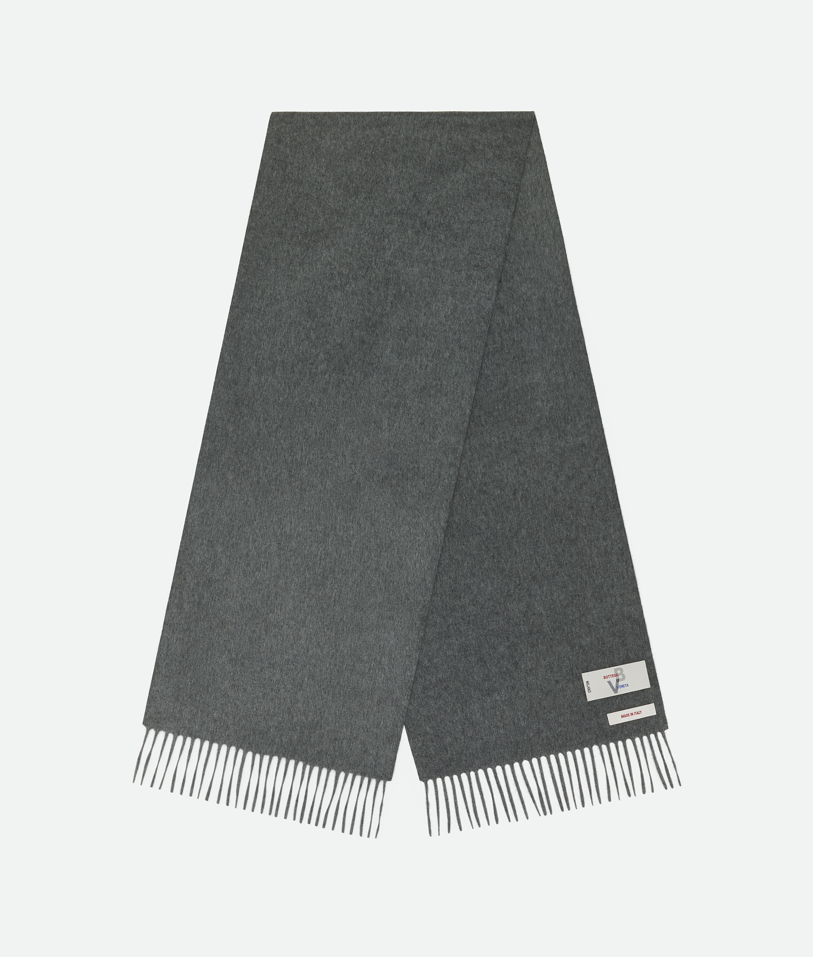 Shop Bottega Veneta Cashmere Scarf In Mid Grey