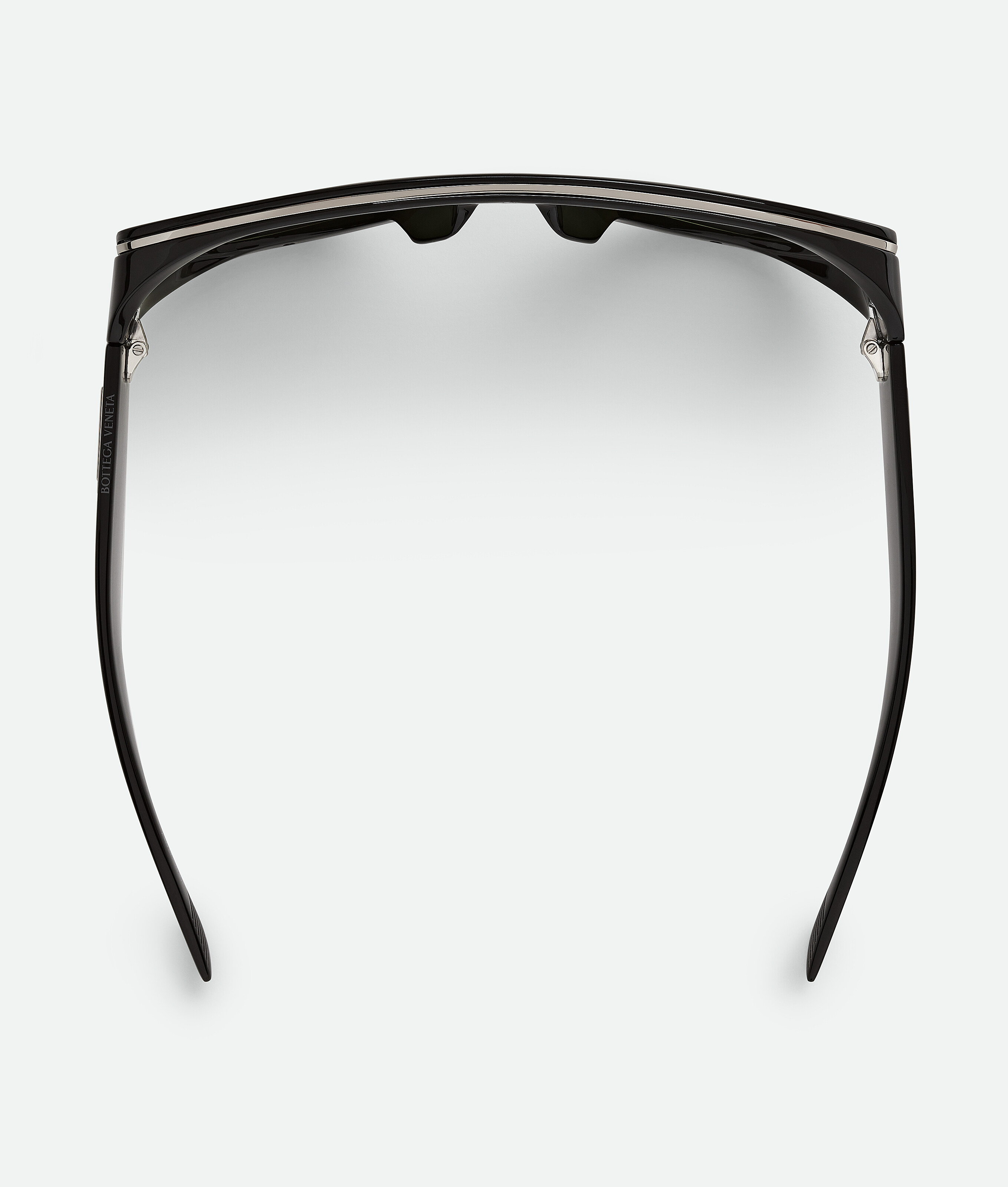 Bottega Veneta Bv1362s Linea Ribbon Bv1362s 006 Black Green Sunglasses In Black/black/green