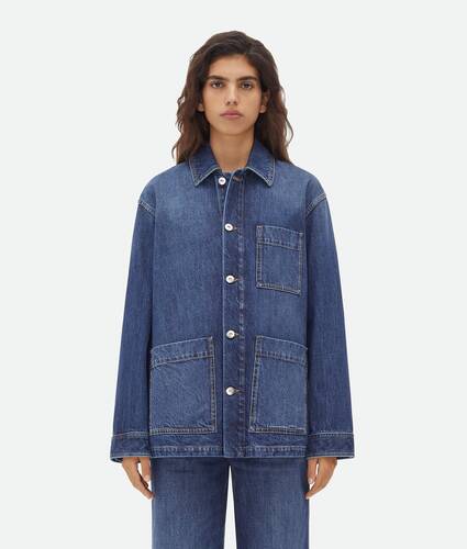 Afficher une grande image du produit 1 - Veste En Denim Délavé Moyen