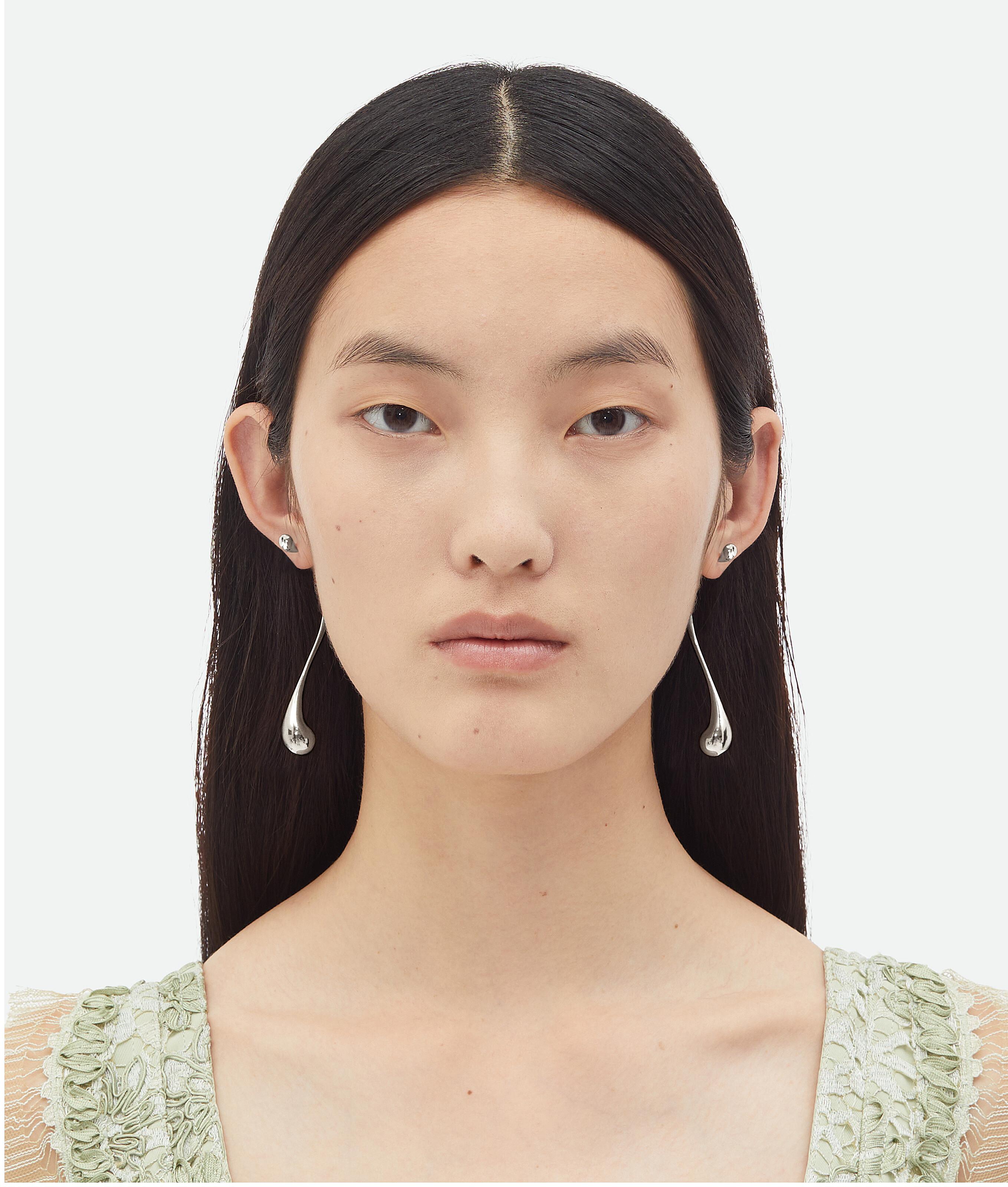 Bottega Veneta Drop Earrings In Silver