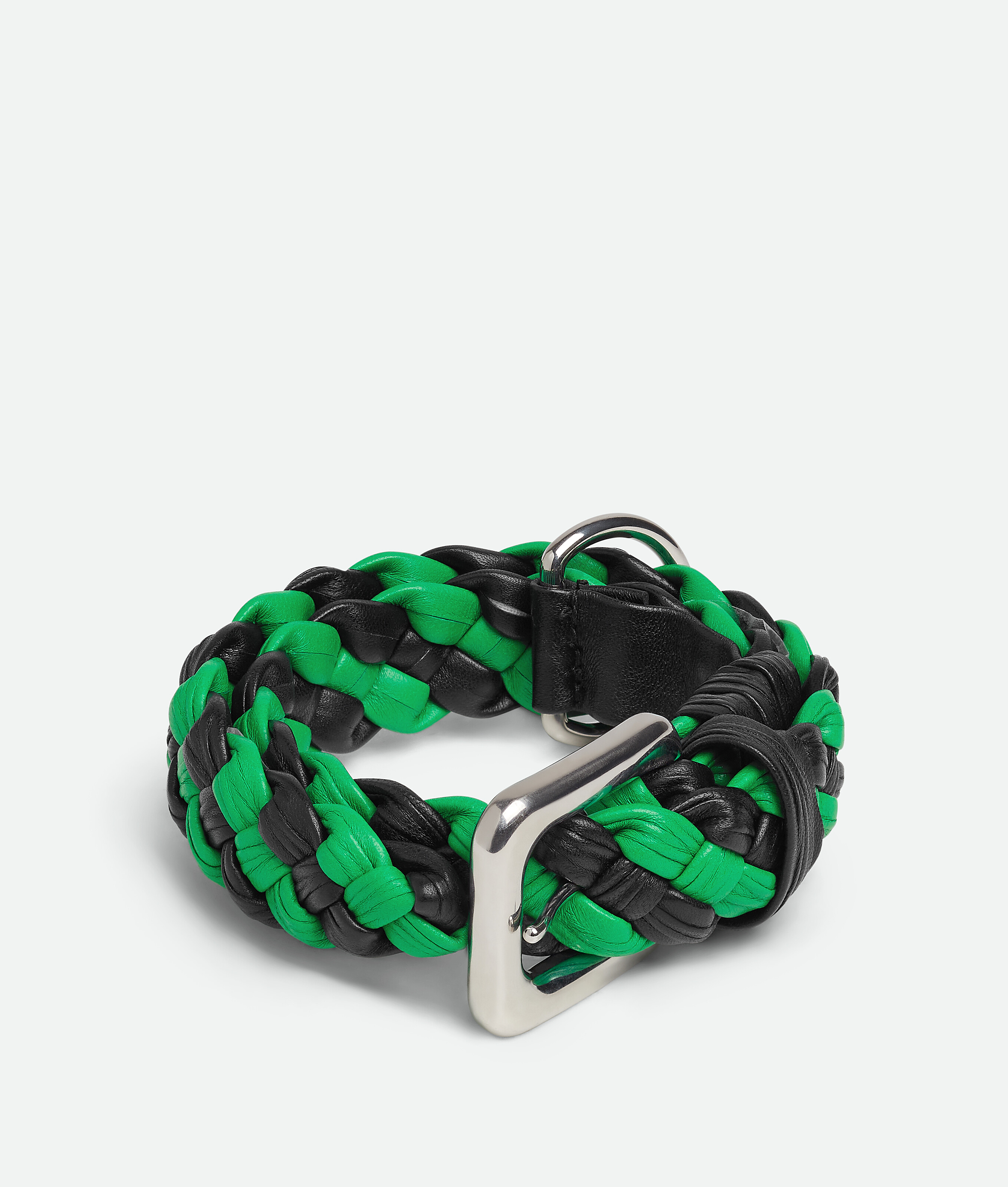 Bottega Veneta Intreccio Foulard Pet Collar In Green