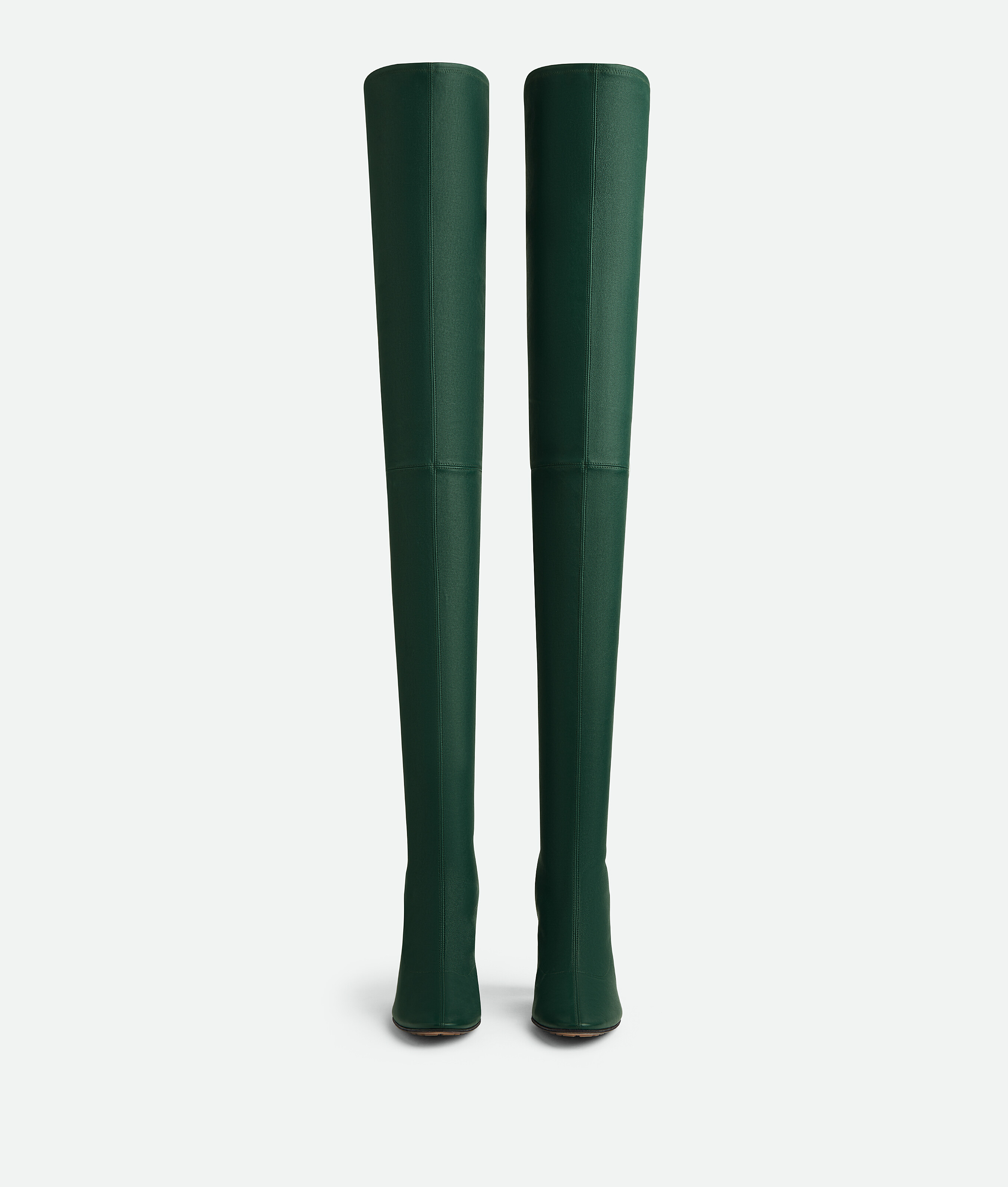 Shop Bottega Veneta Tripod Overknee-stiefel In Green