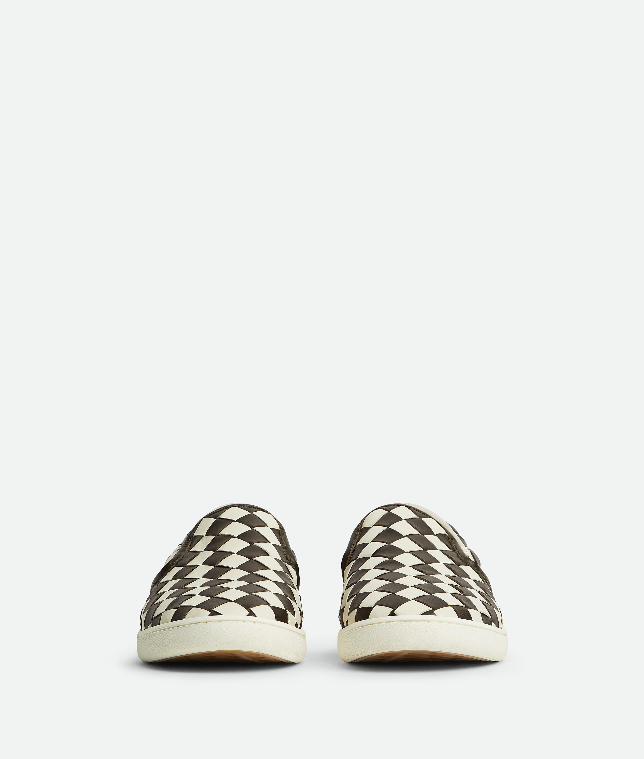 Bottega Veneta Men Sawyer Sneaker City Calfskin Bicolor In White