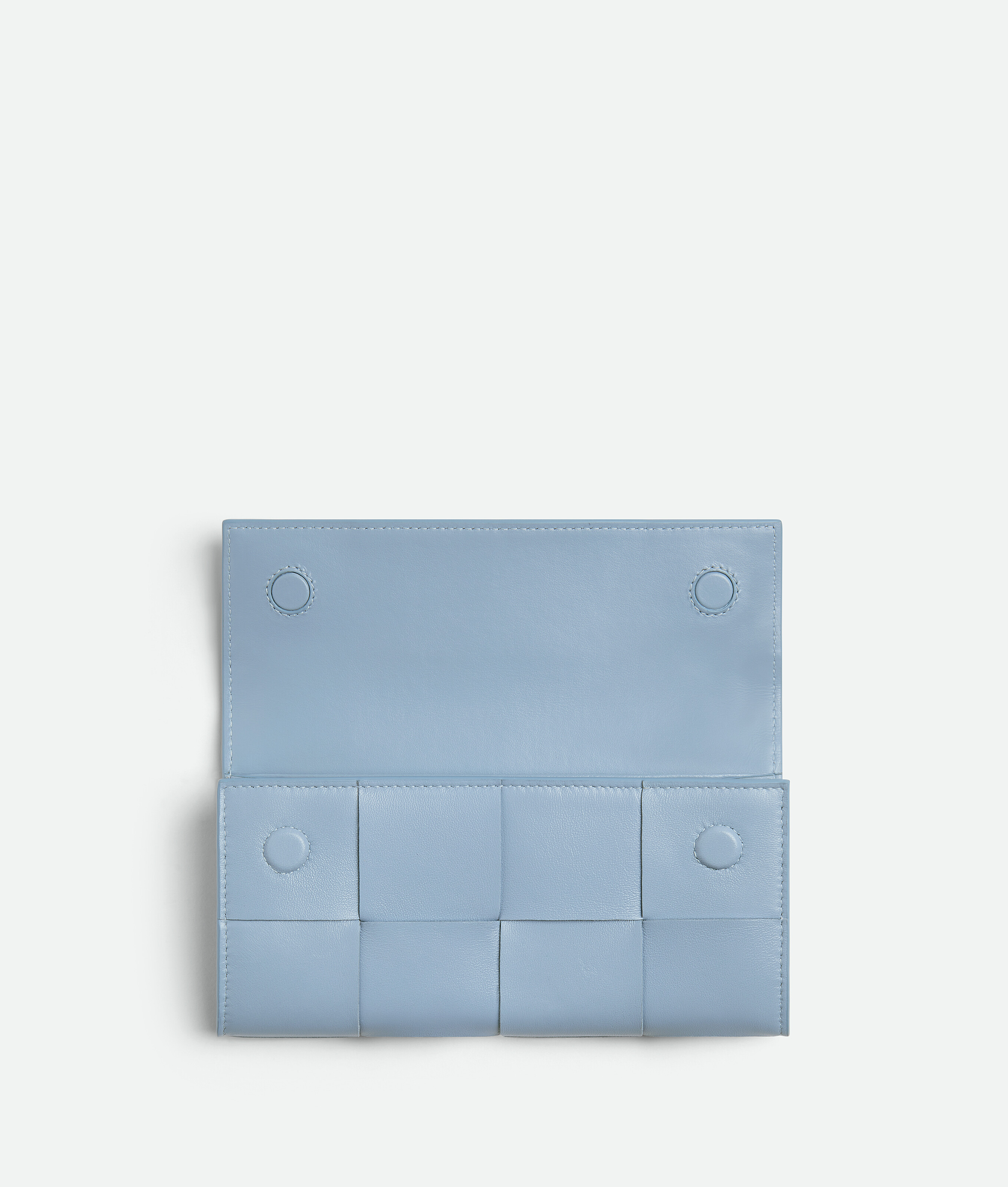 Shop Bottega Veneta Cassette Large Flap Wallet In Blue