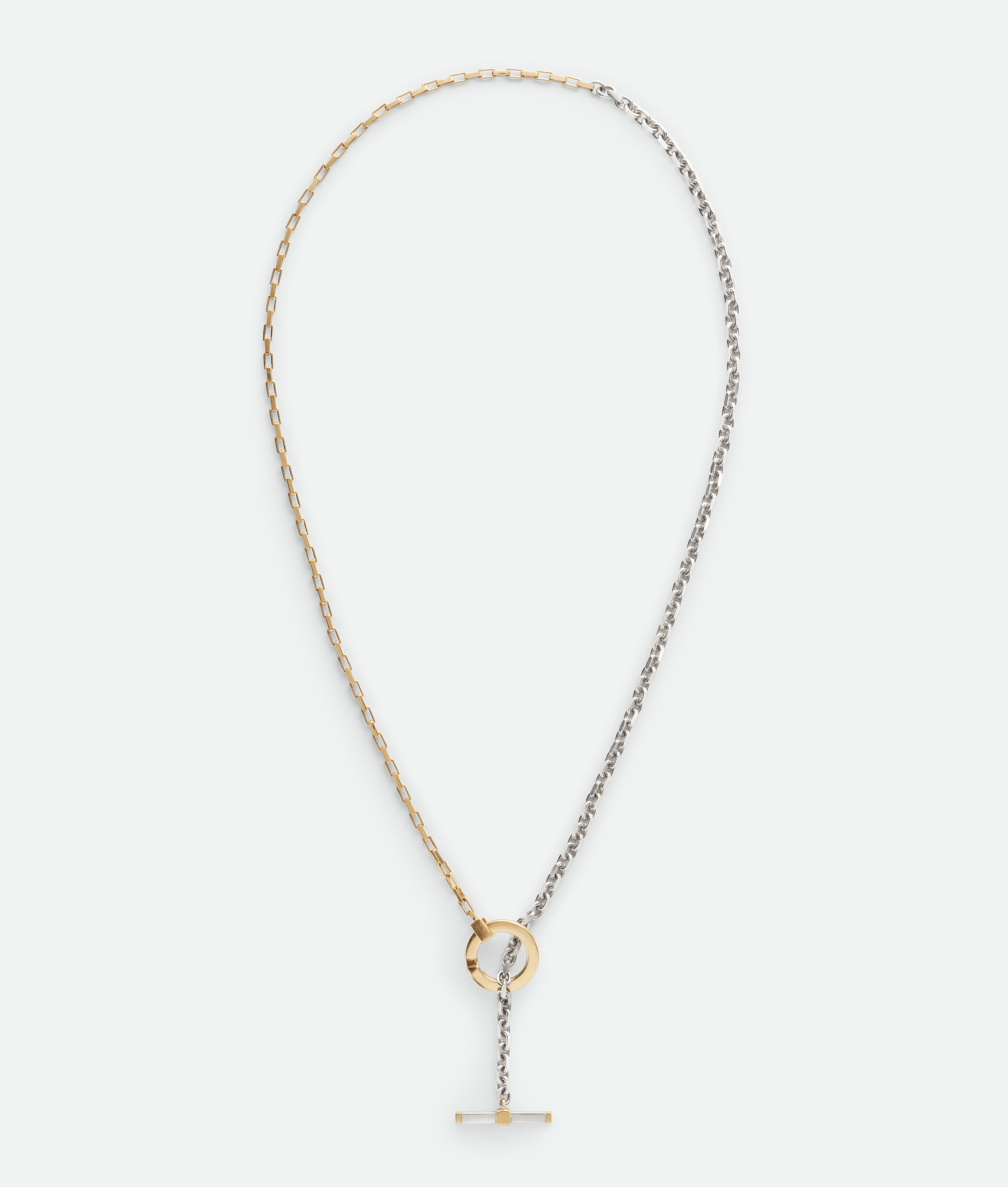 Bottega Veneta Key Chain Necklace In Gold