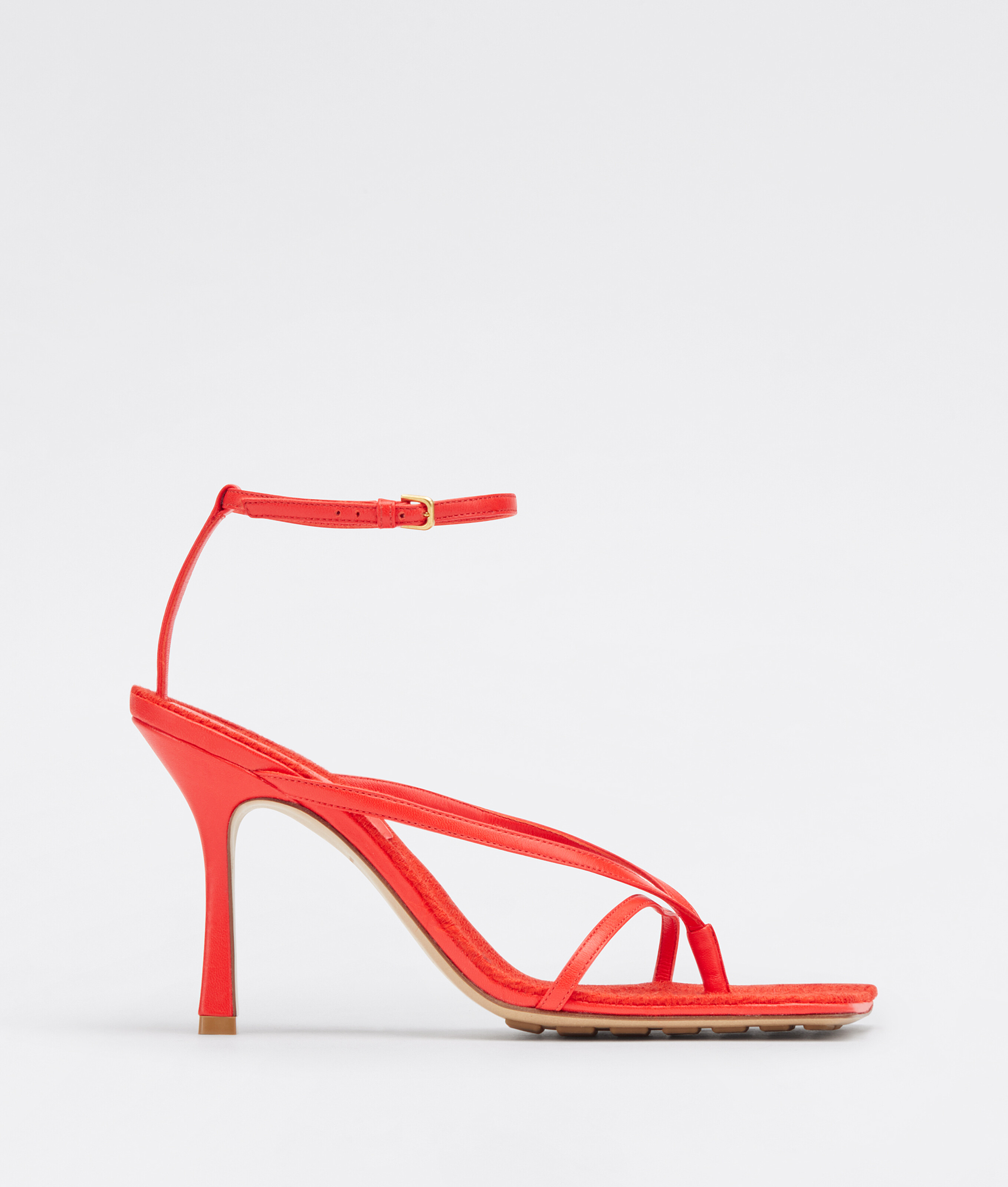 red bottega sandals