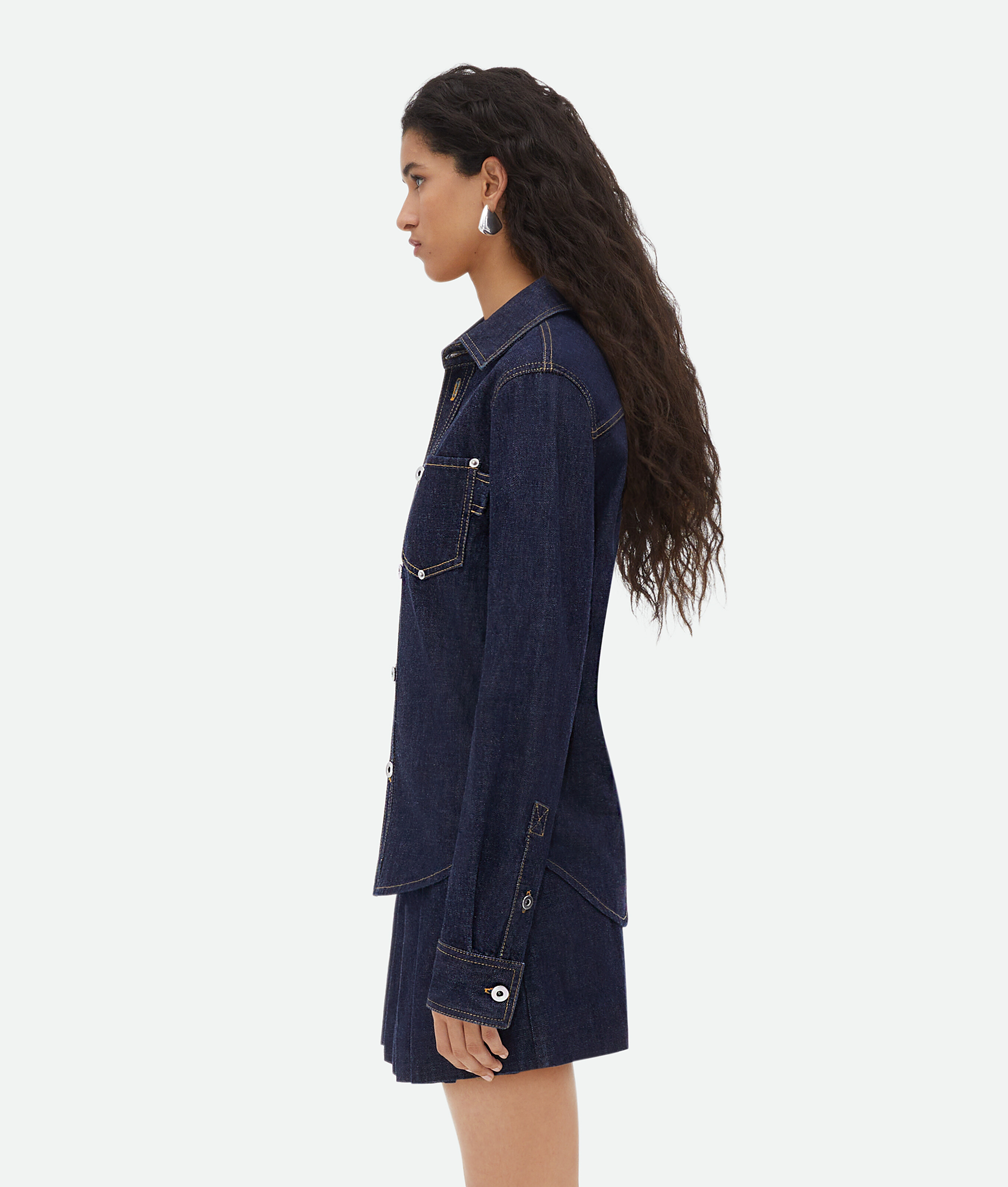 Bottega Veneta Denim Shirt In Blue