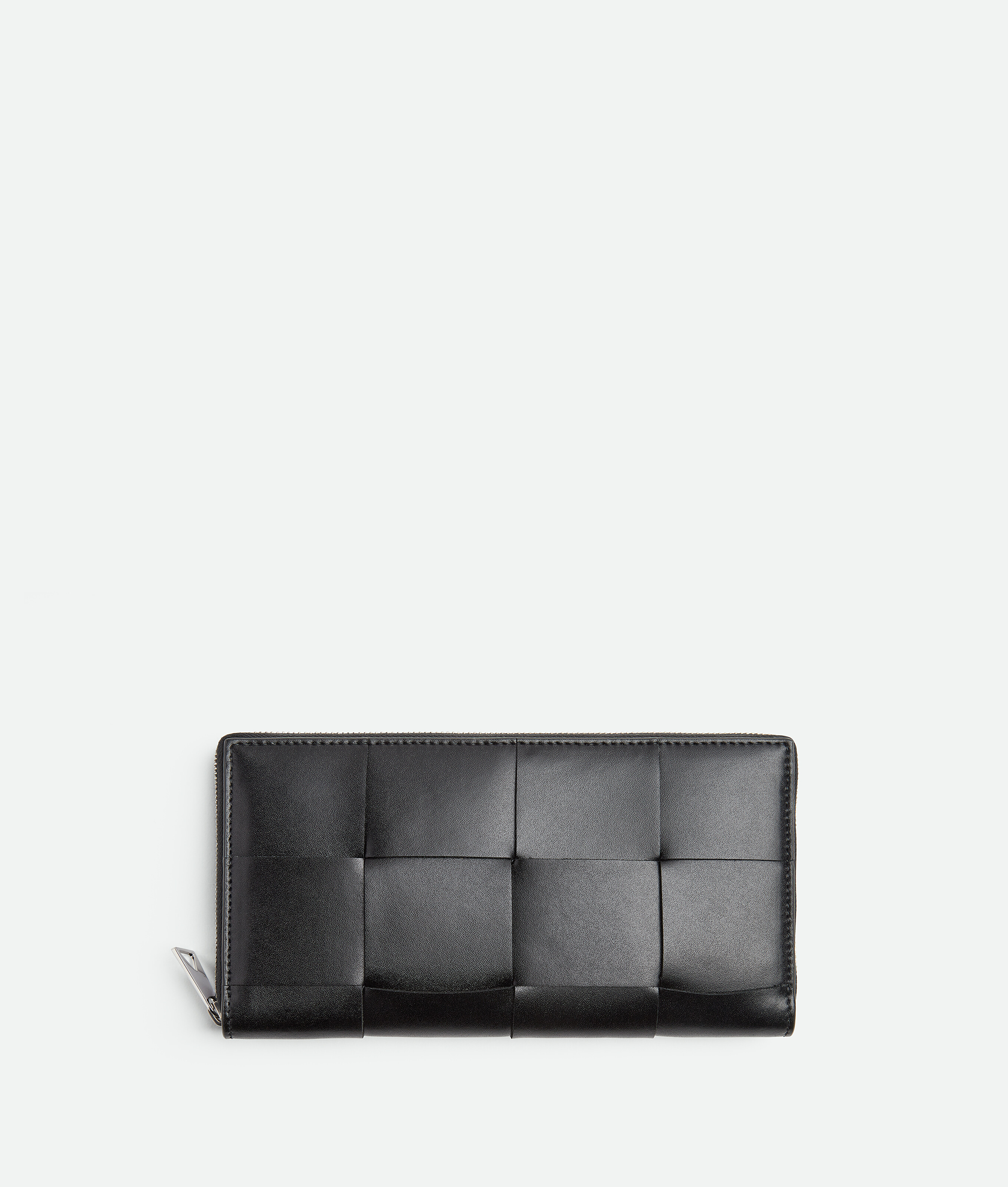 Bottega Veneta Cassette Zip Around Wallet In Black