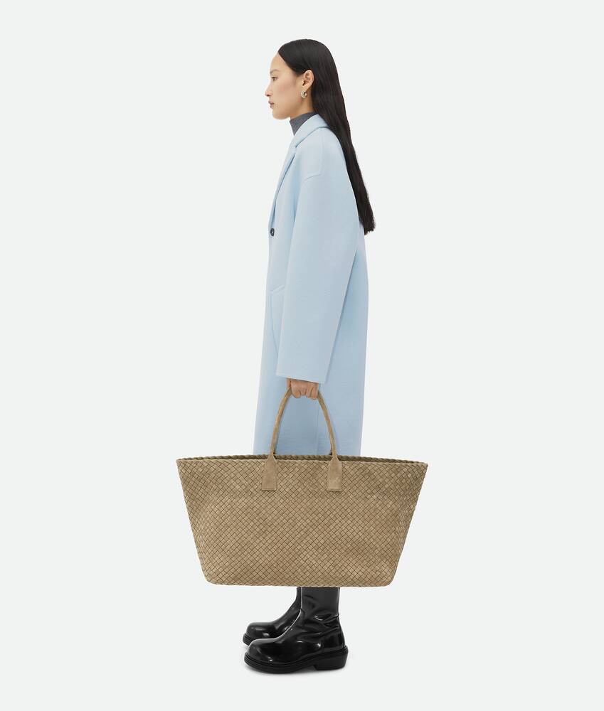 Bottega Veneta Large Cabat Tote Bag in Transparent, Fondant