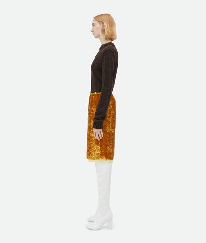 Sequin Embroidered Midi Skirt