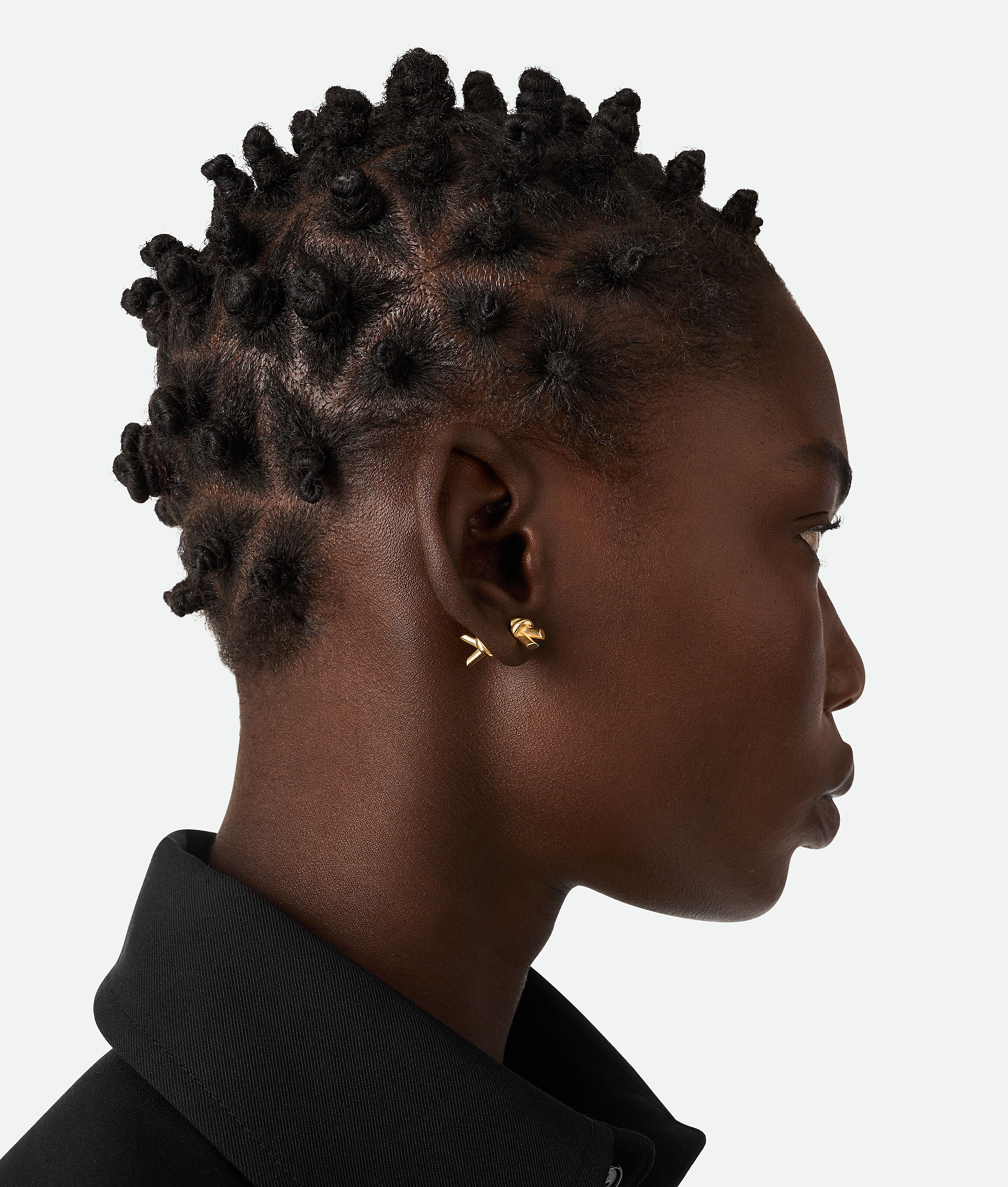 Bottega Veneta Knot Stud Earrings - Yellow Gold - Woman