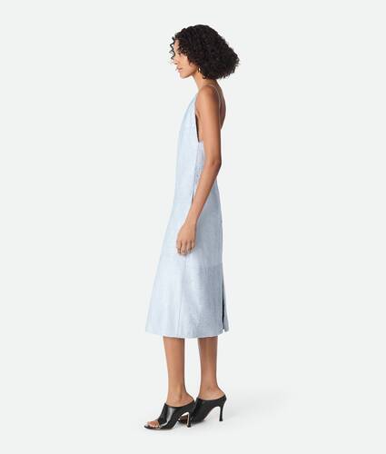 Robe à franges en cuir verni