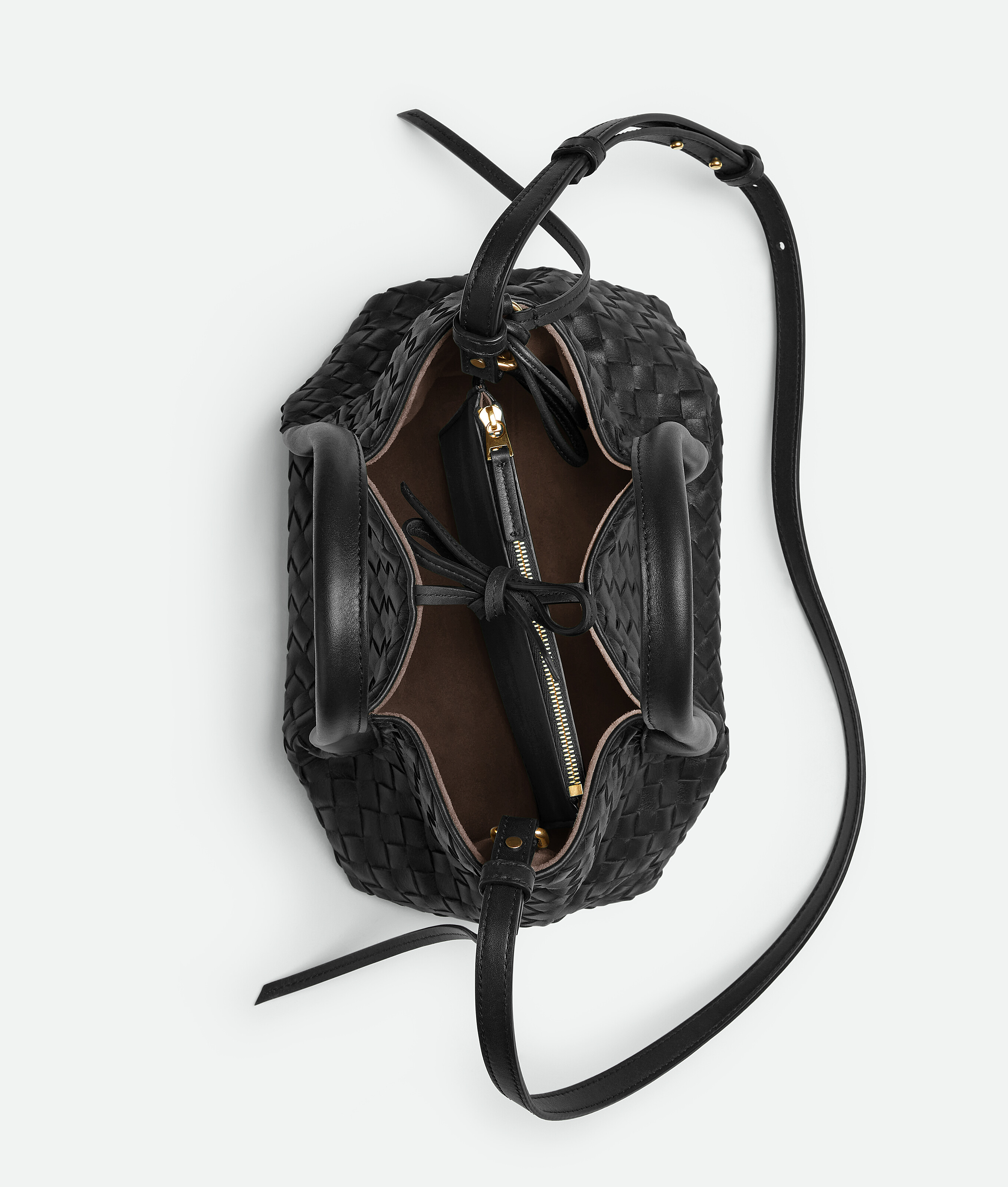 Bottega Veneta Small Pinacoteca In Black/fondant