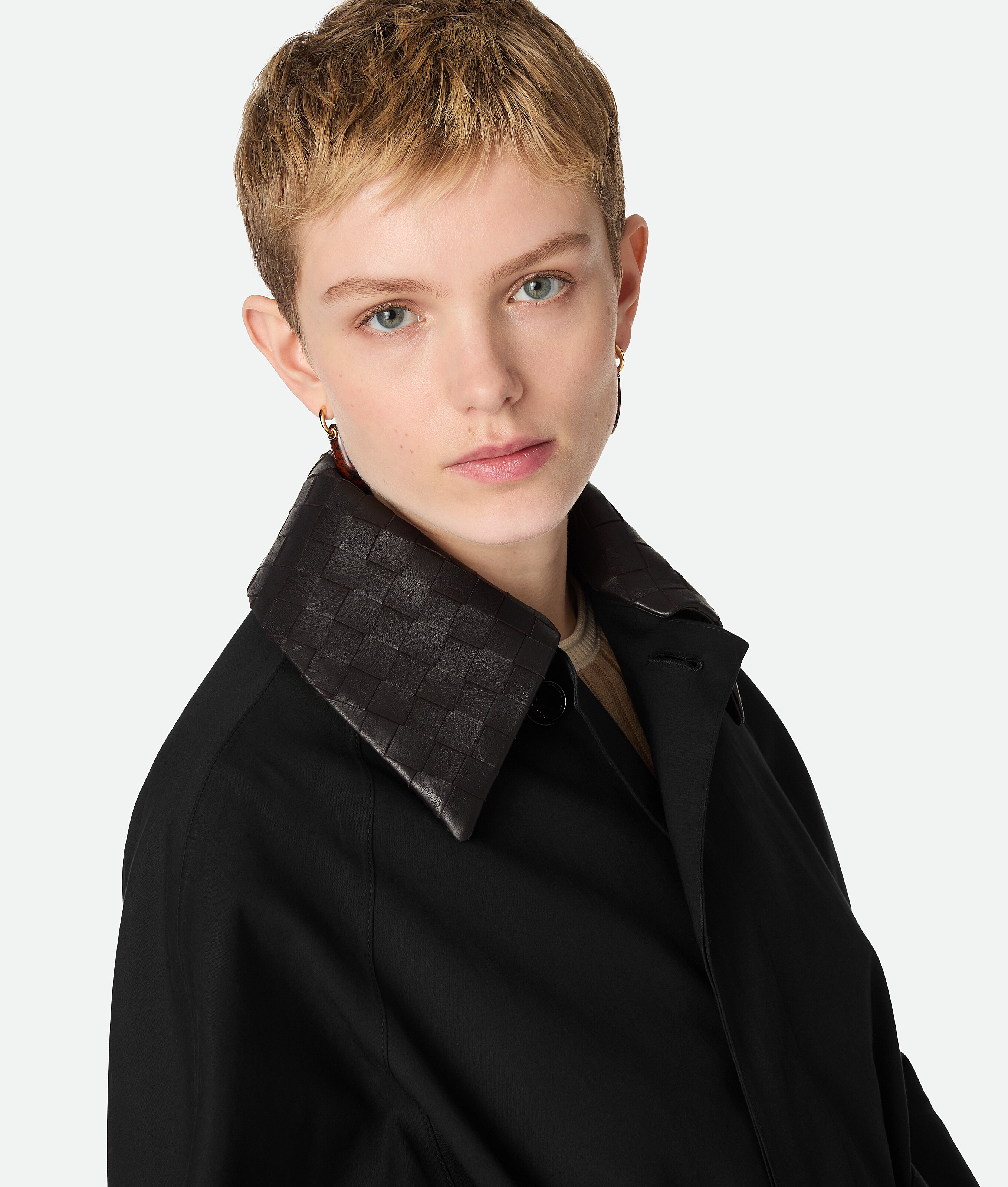 Bottega Veneta Trench En Coton In Black