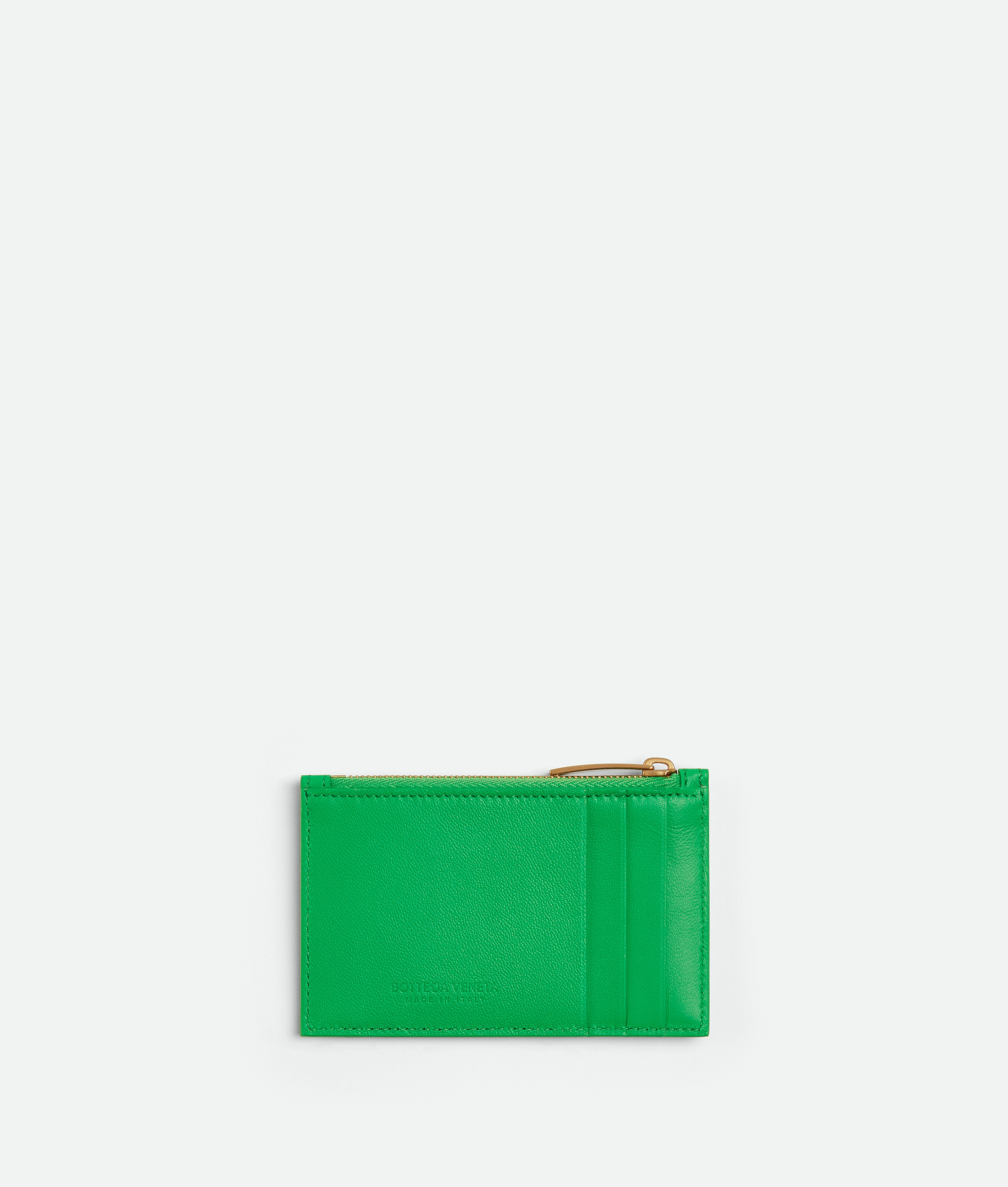 Shop Bottega Veneta Cassette Zippered Card Case In Green