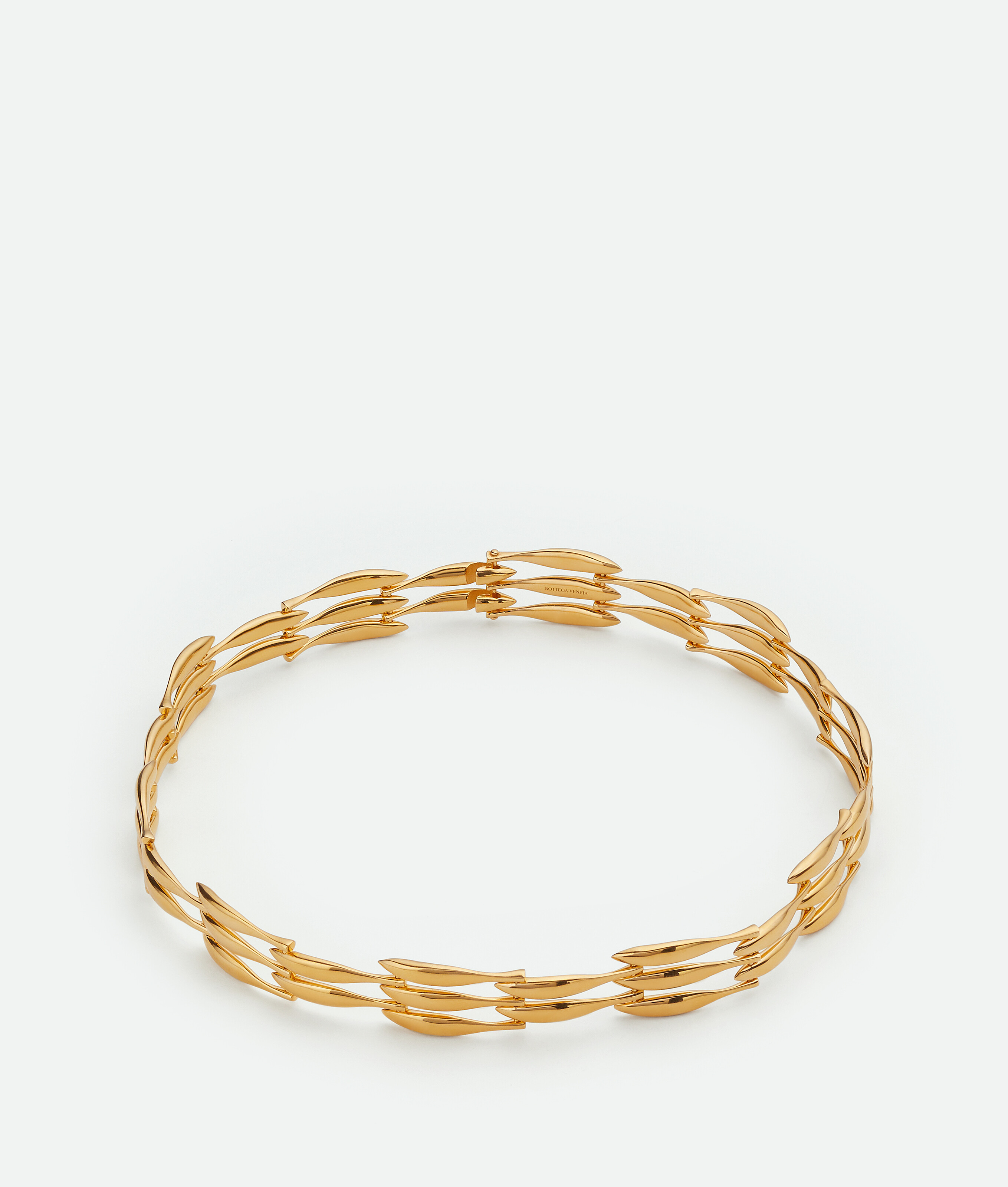 Shop Bottega Veneta Sardine Necklace In Gold