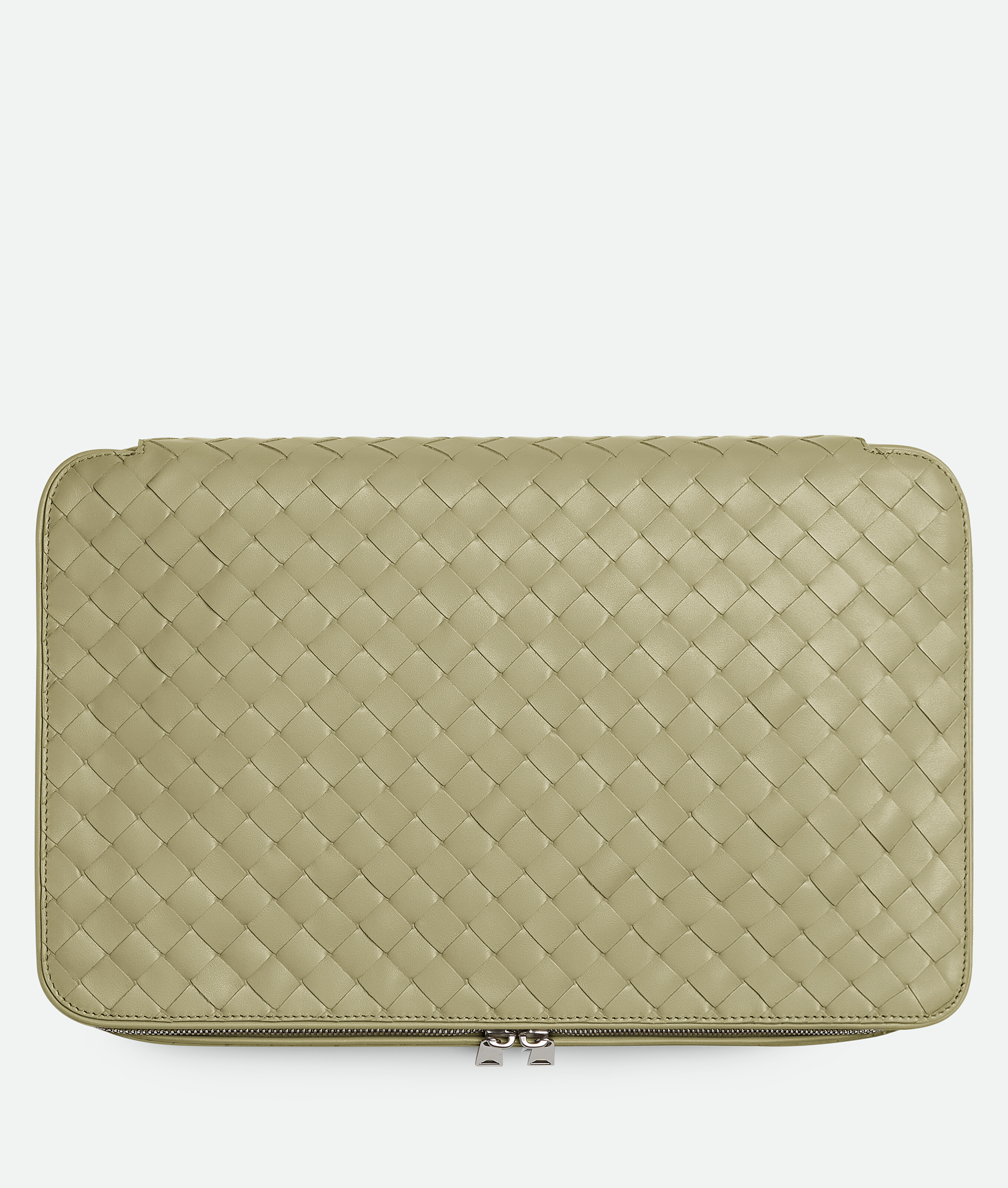 Bottega Veneta Intrecciato Small Packing Cube In Travertine