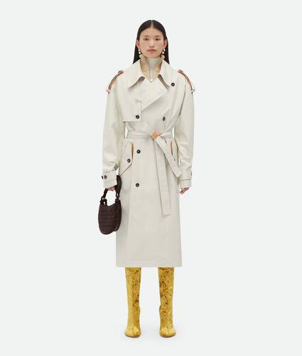 Leather And Cotton Trench