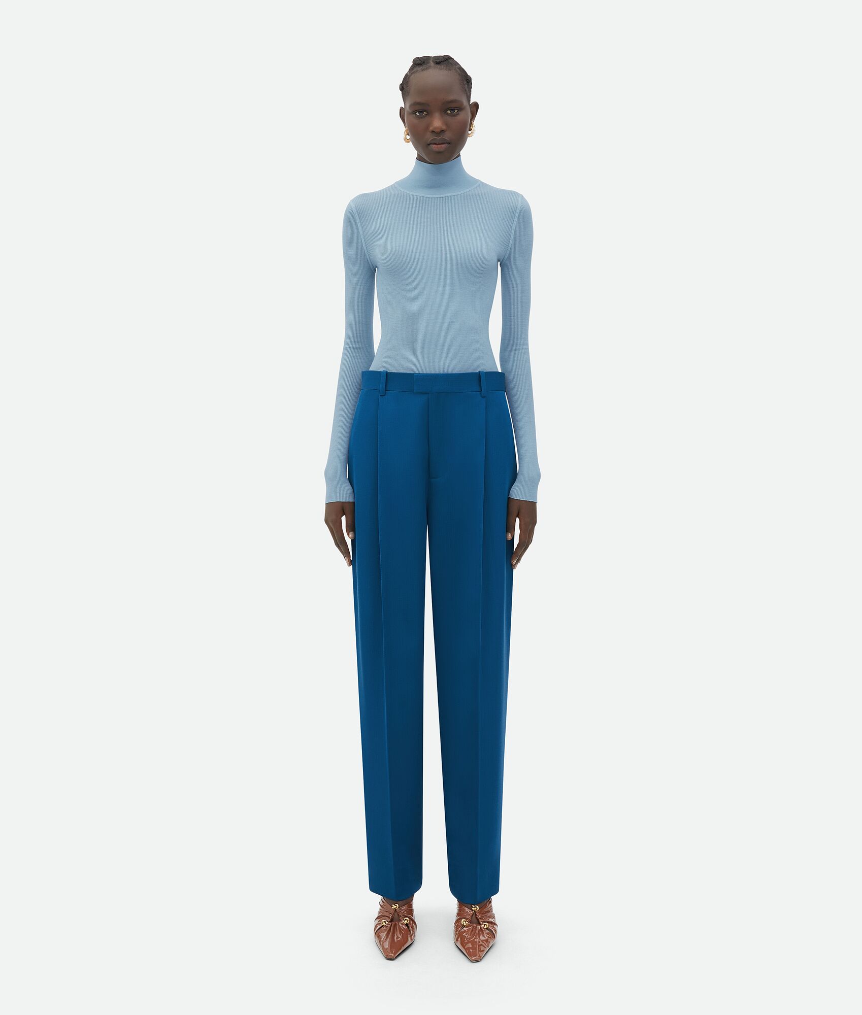Bottega Veneta Wool Gabardine Wide Leg Pants Bottega Veneta Wool Gabardine Wide Leg Pants