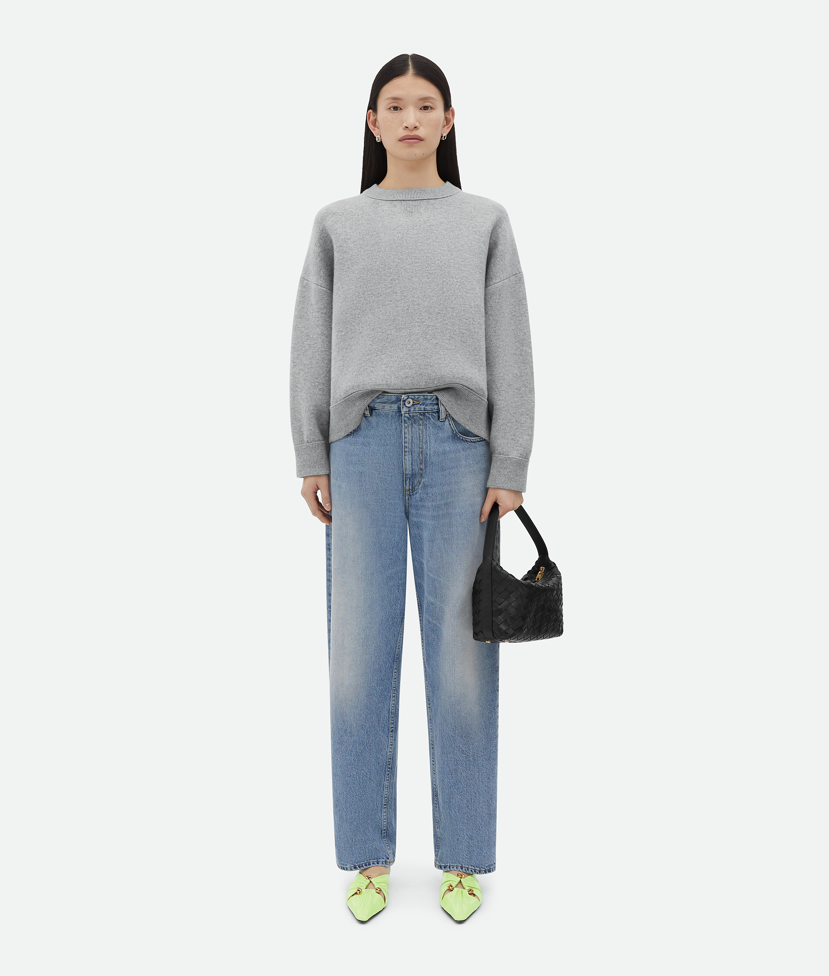 Bottega Veneta Mini Wallace Bag In Black