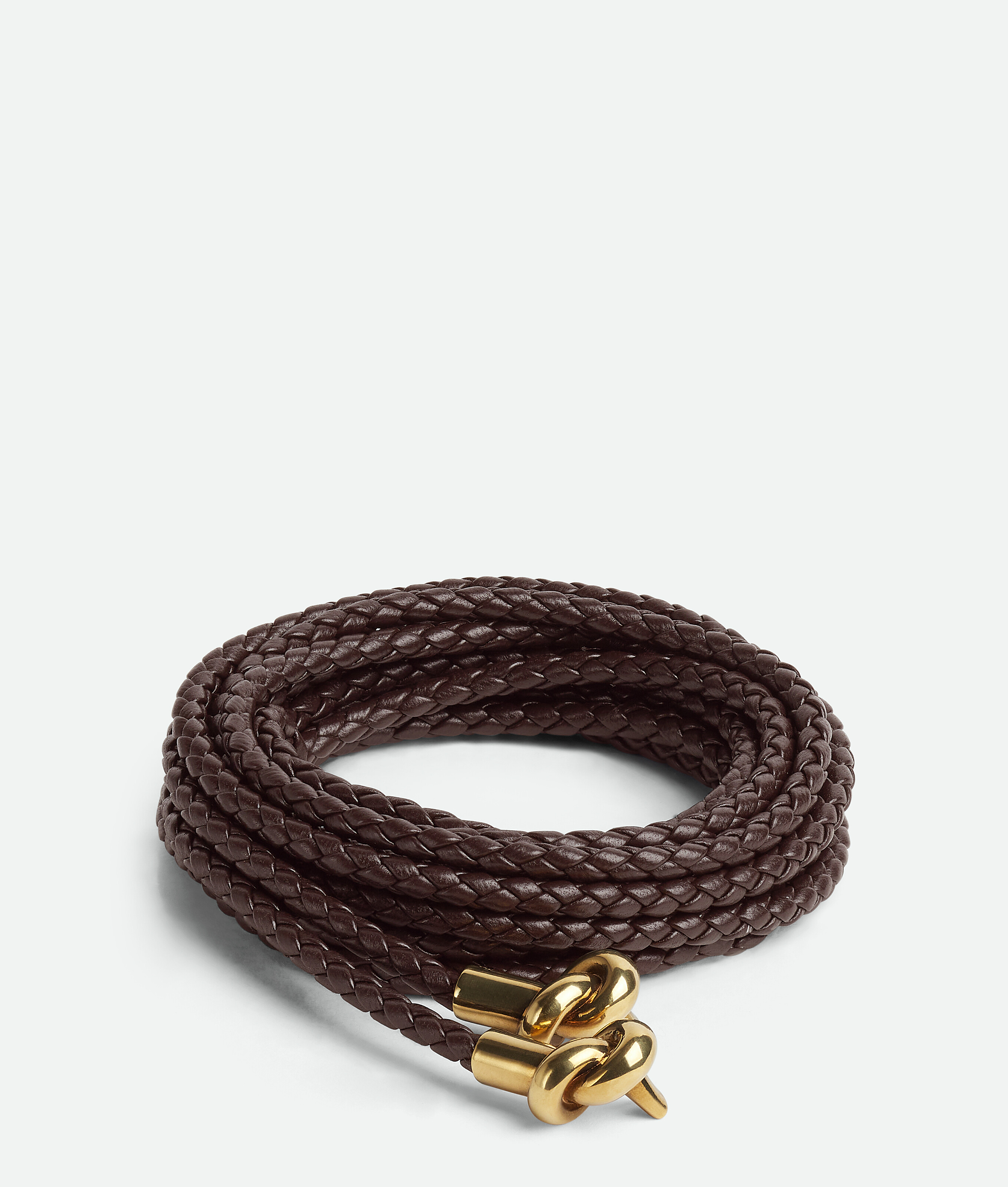 Brown Braided Leather Belt - Made In France