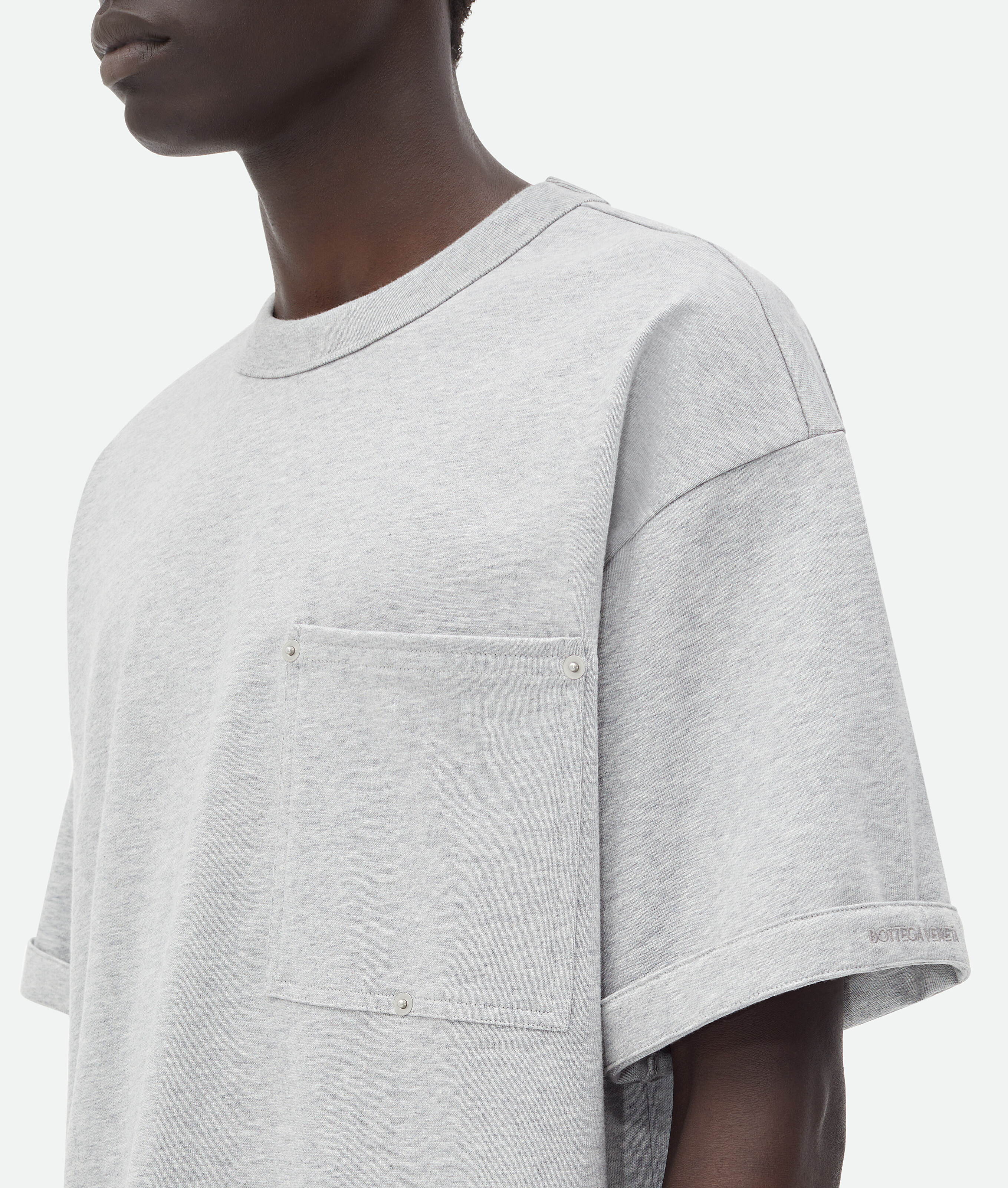 Shop Bottega Veneta Heavy Jersey Relaxed T-shirt In Grey