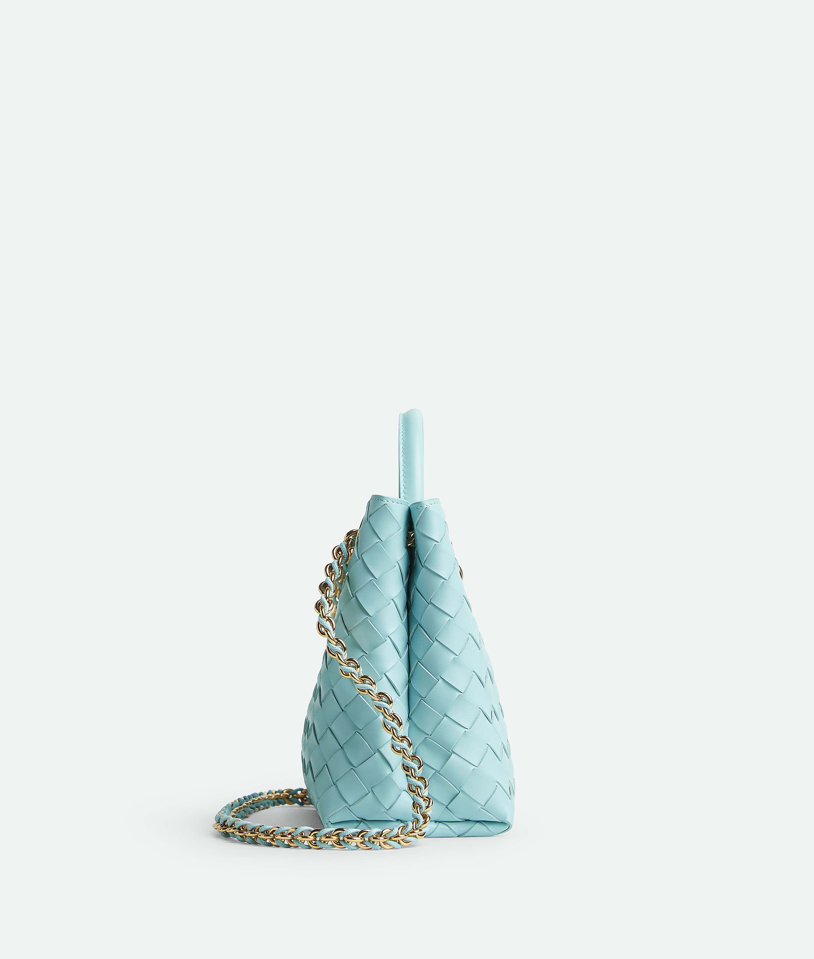 Bottega Veneta Small Leather Andiamo Top-handle Bag In Zenith