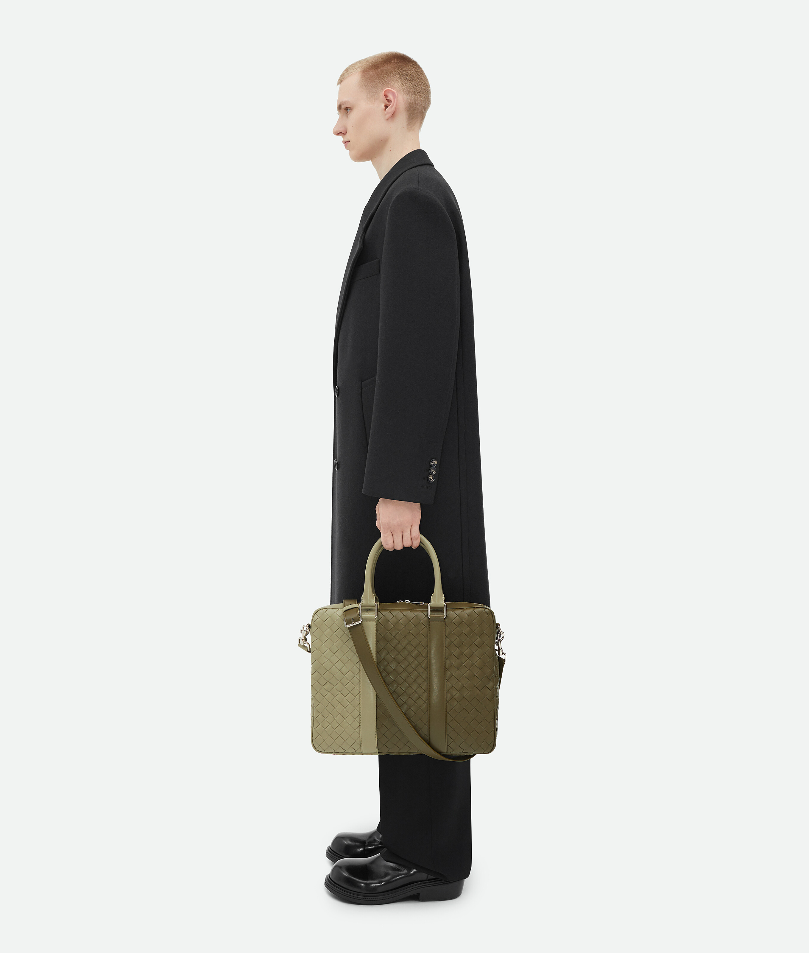 Shop Bottega Veneta Large Intrecciato Briefcase In Green