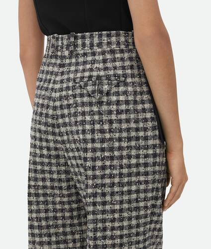 Boucle Gingham Wool Trousers