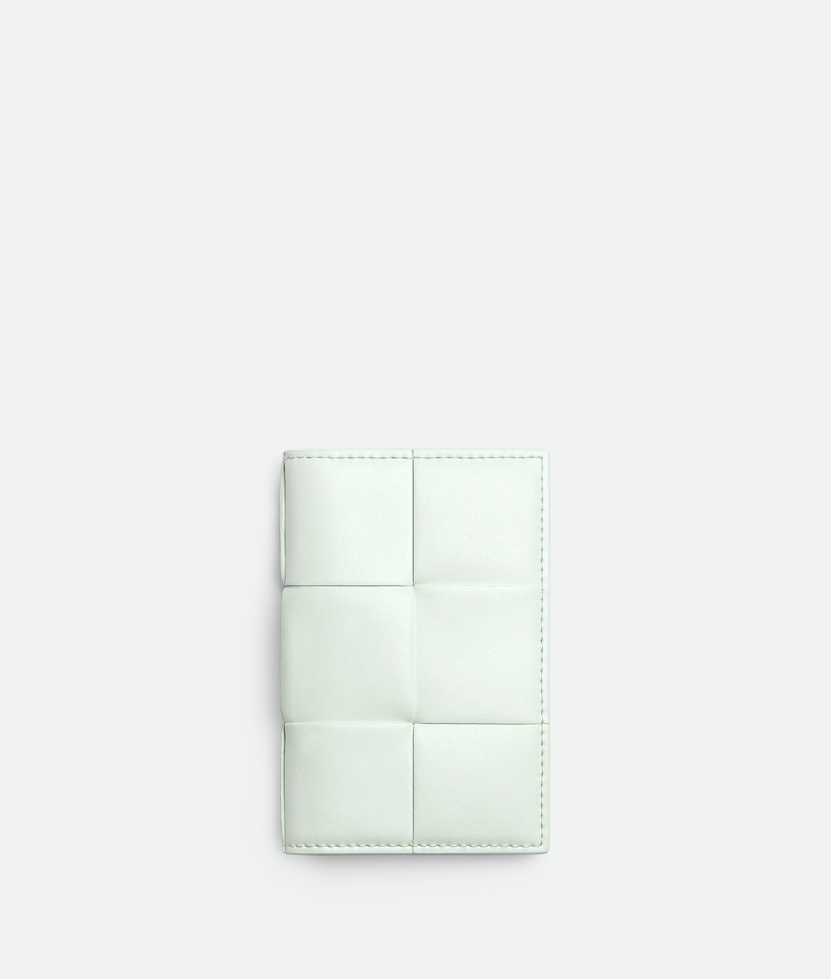Bottega Veneta Cassette Flap Card Case In White