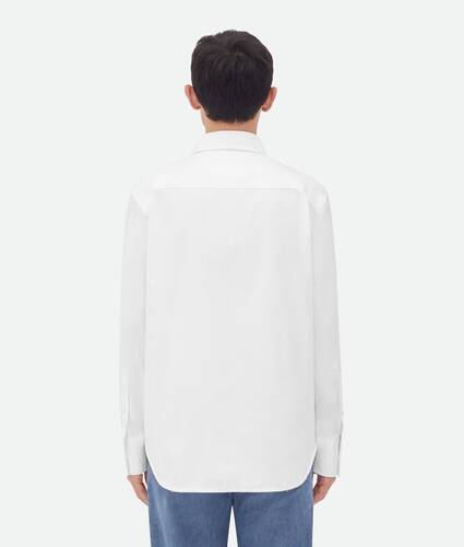 Cotton Shirt With Top Stitching