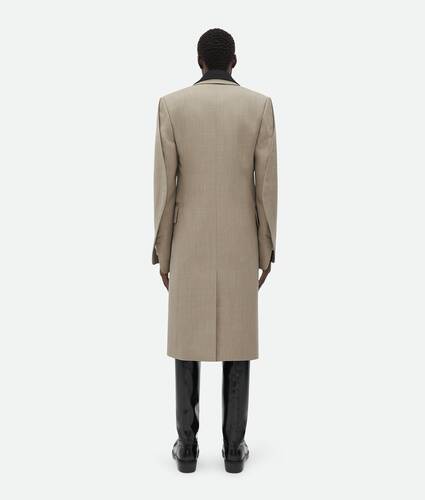 Wool Coat With Contrasting Collar