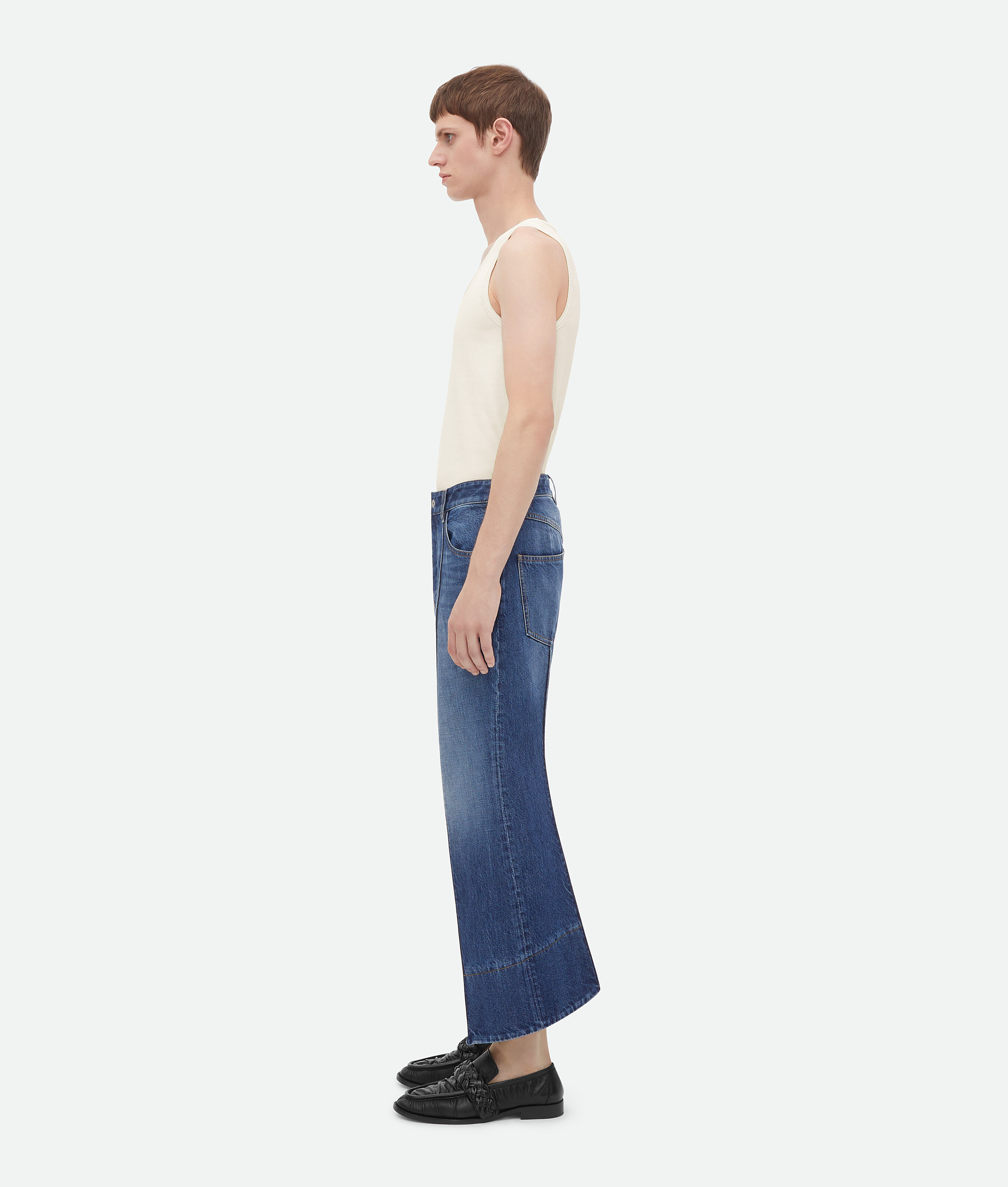 Bottega Veneta Curved Shape Denim In Blue