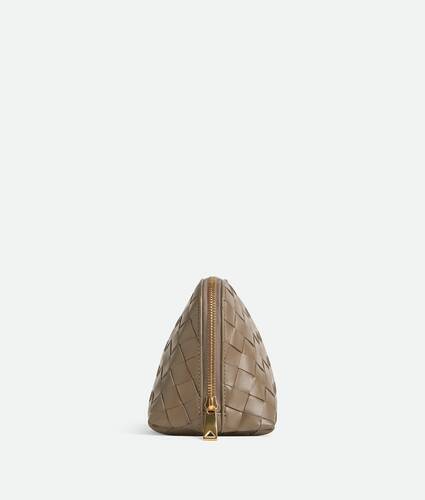 Intrecciato Medium Half-Moon Beauty Pouch