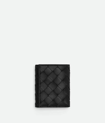 Small Intrecciato Tri-Fold Zip Wallet