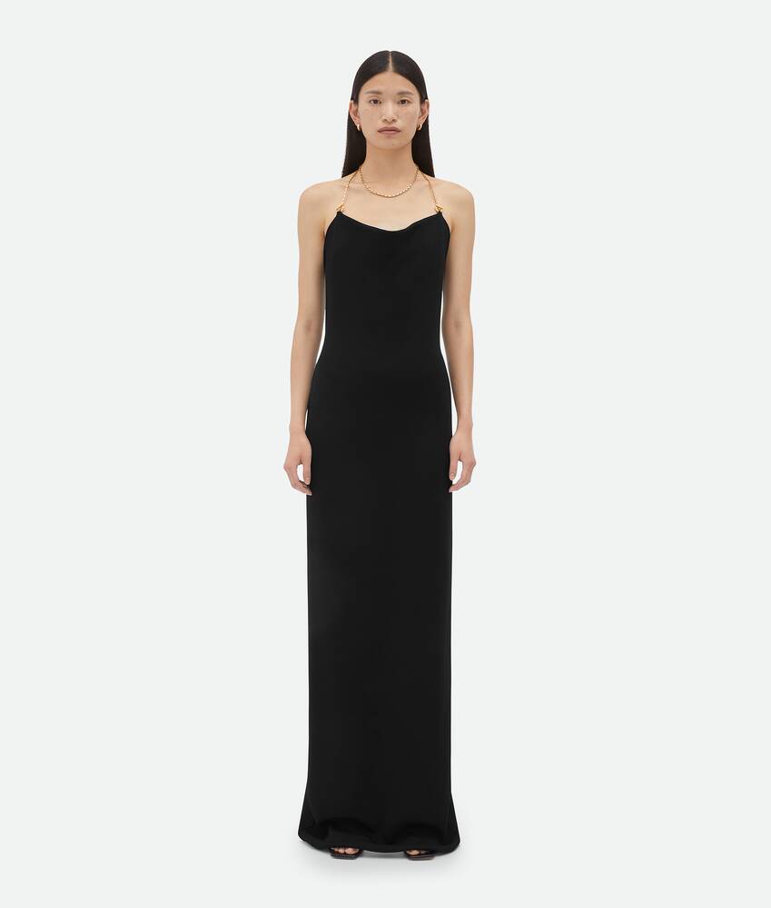 Display a large version of the product image 1 - Viscose Long Dress With Chain Detail