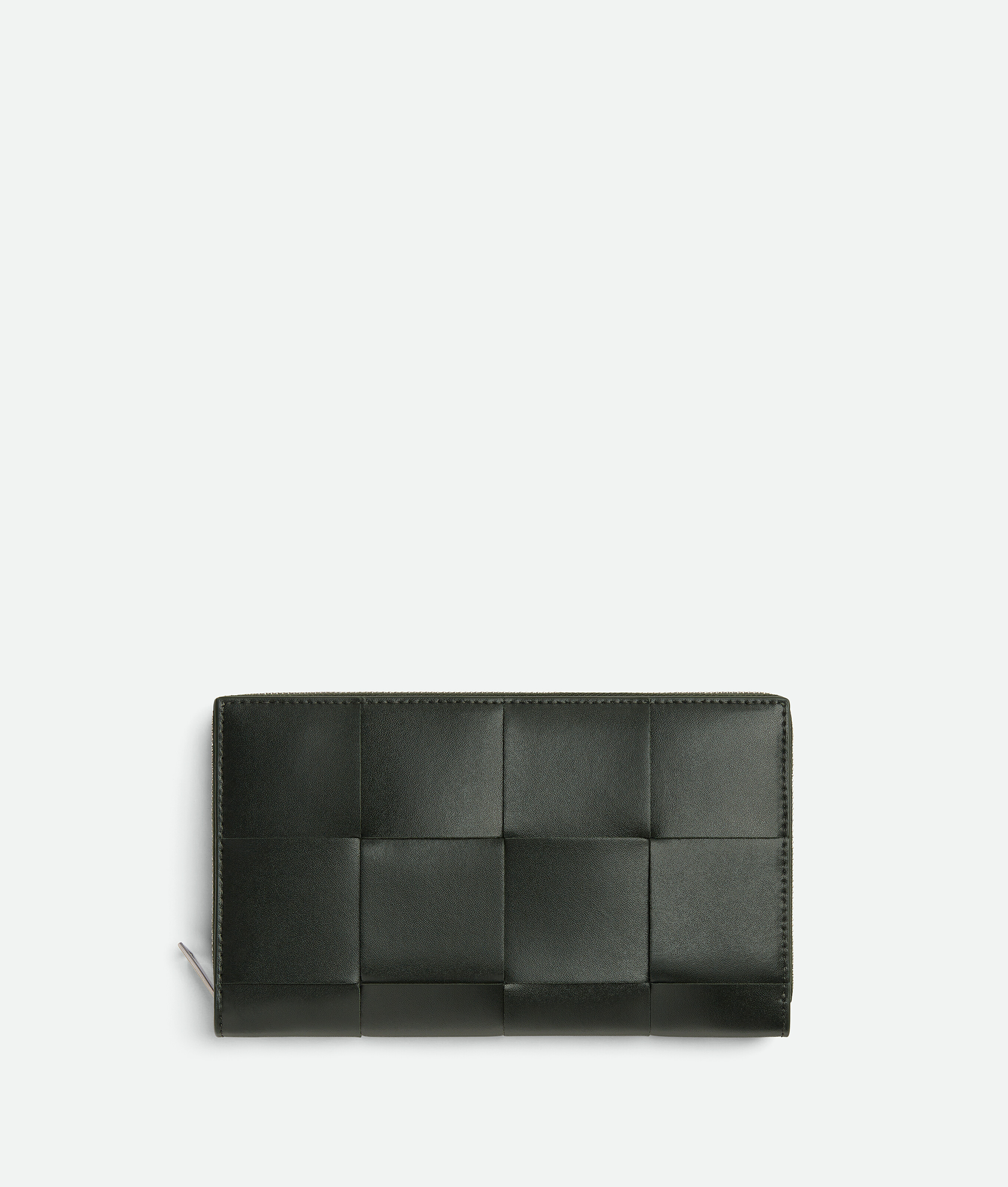 Bottega Veneta Cassette Zip Around Wallet In Black
