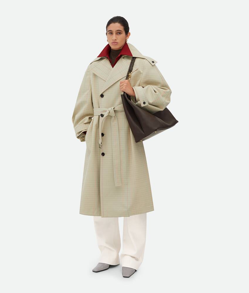 Display a large version of the product image 1 - Notebook Wool Cotton Trench Coat