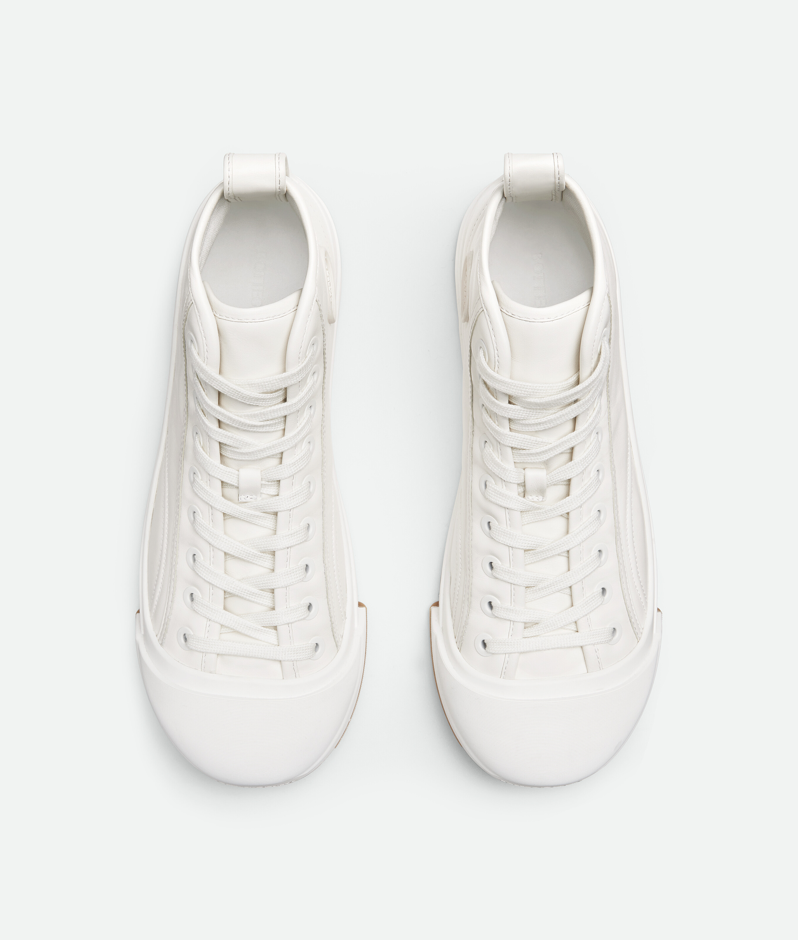 Shop Bottega Veneta Vulcan Leather Sneaker In White