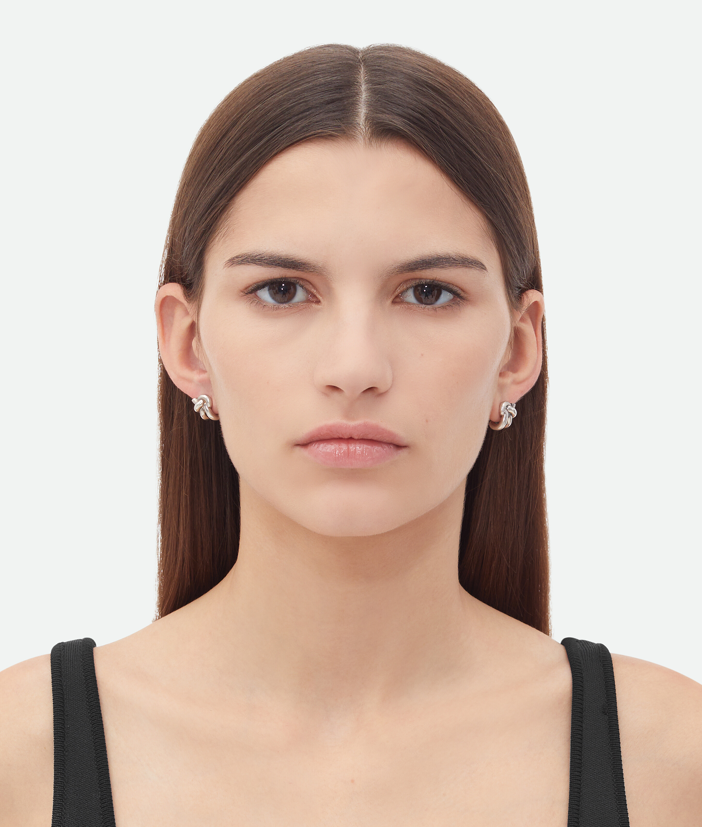 Bottega Veneta Knot Earrings - Silver - Woman